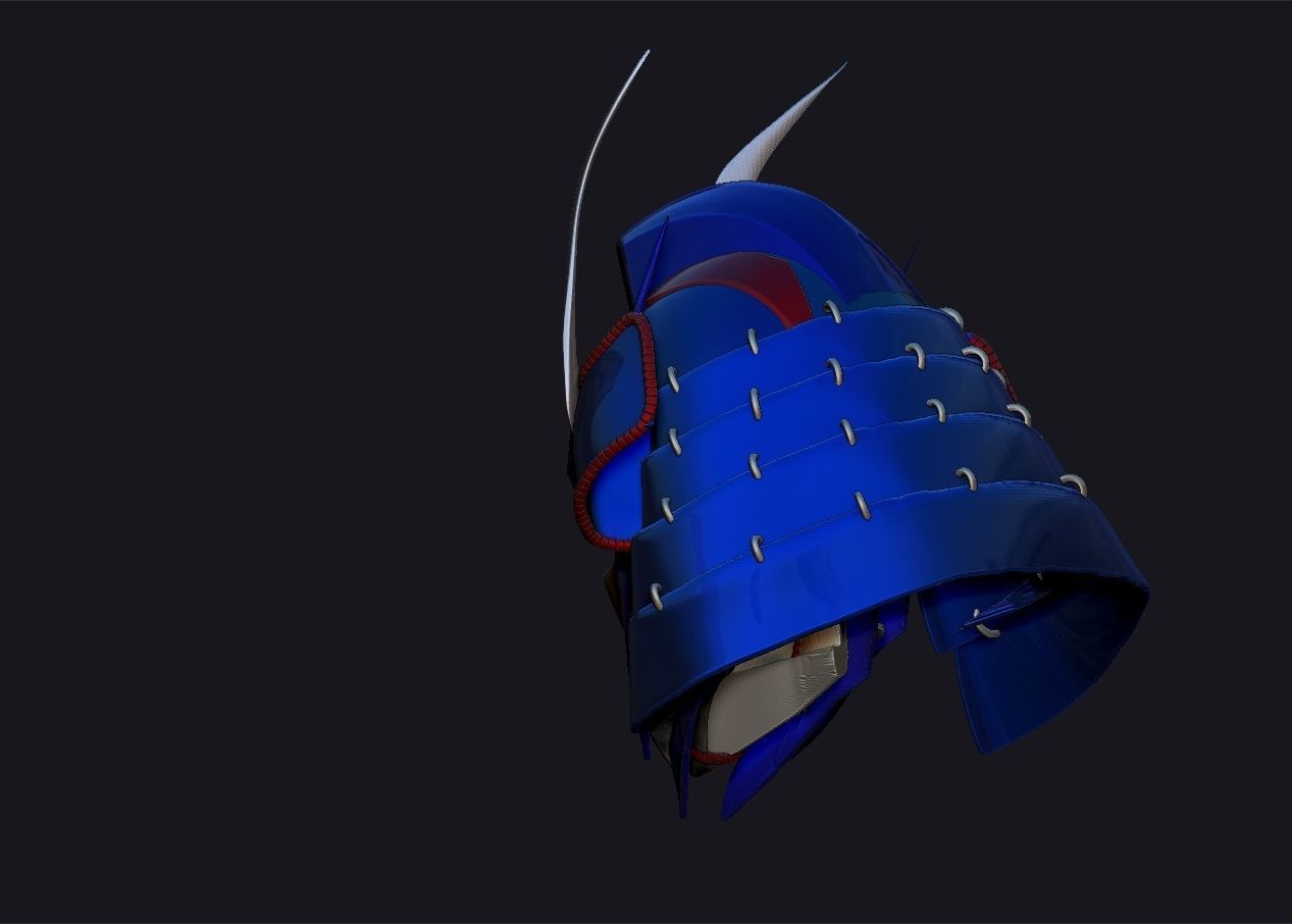 Optimus Prime Samurai Helmet 3D print model_10