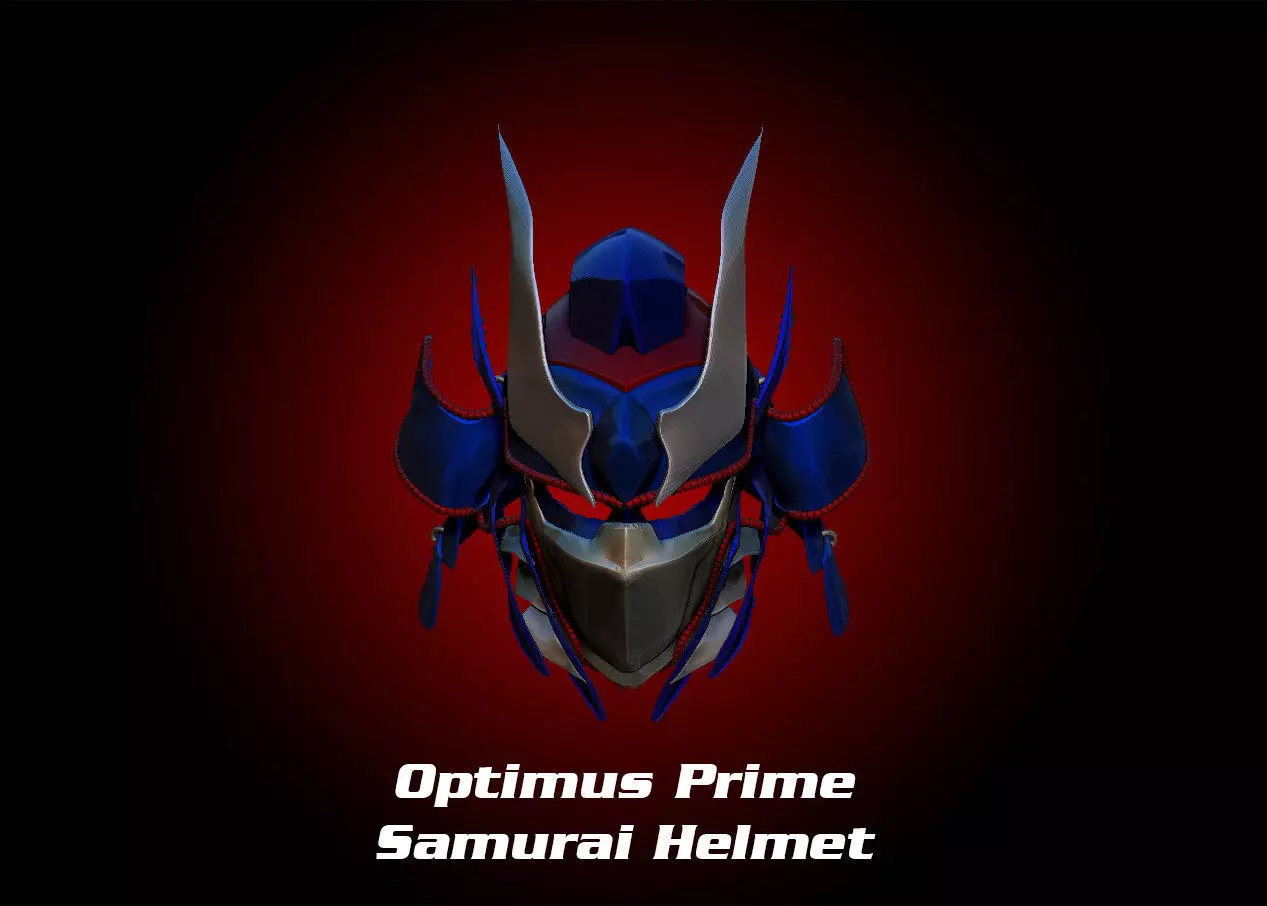 Optimus Prime Samurai Helmet 3D print model_0