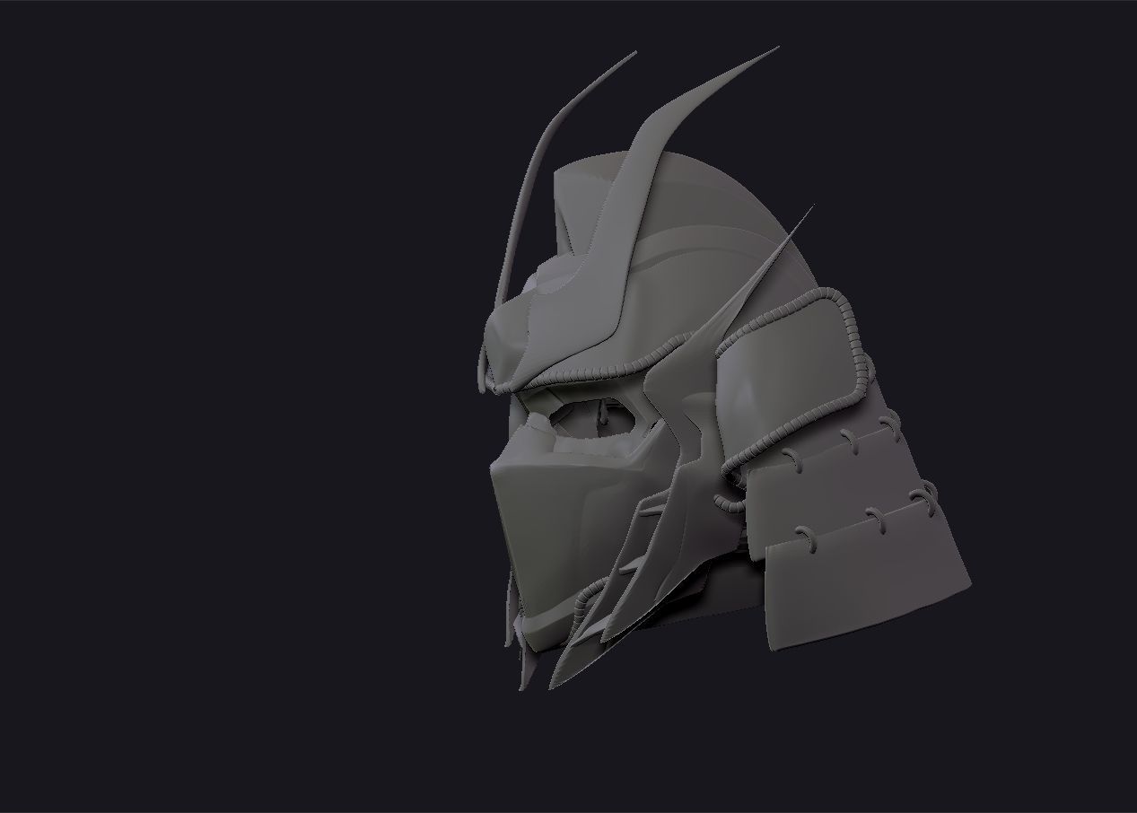 Optimus Prime Samurai Helmet 3D print model_13
