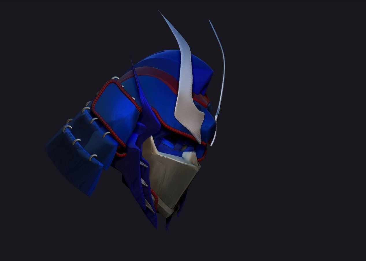Optimus Prime Samurai Helmet 3D print model_6