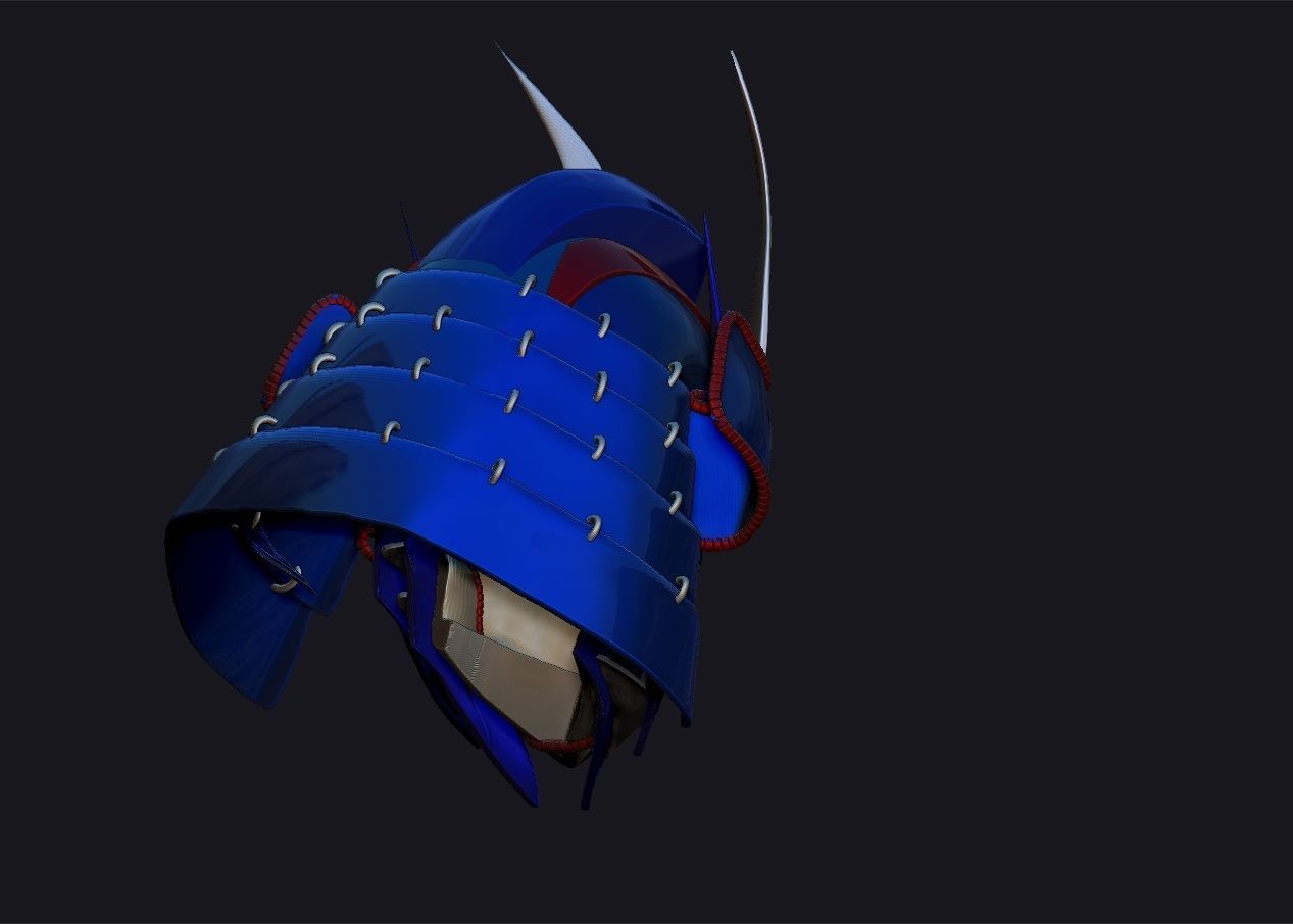 Optimus Prime Samurai Helmet 3D print model_8