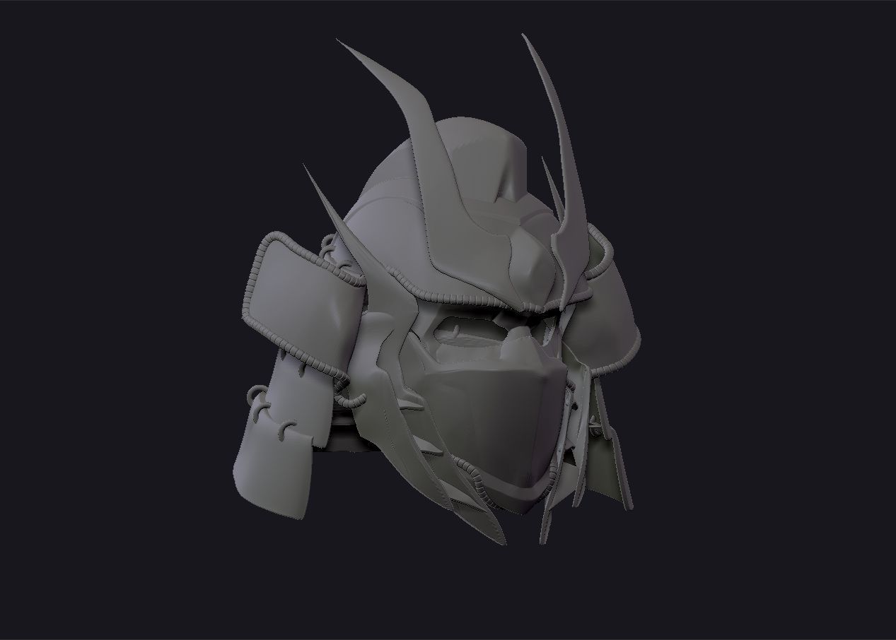 Optimus Prime Samurai Helmet 3D print model_16