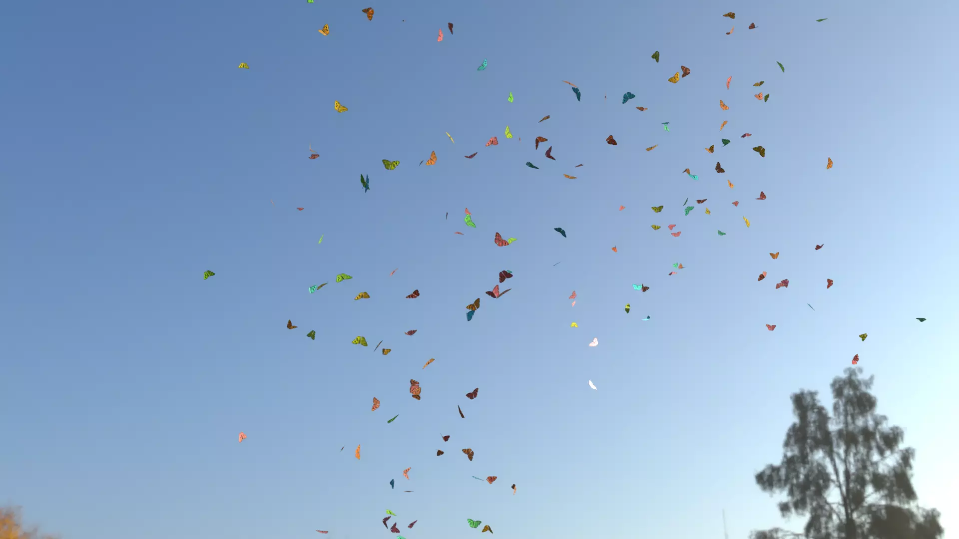 BUTTERFLIES ANIMATION Low-poly 3D model_0