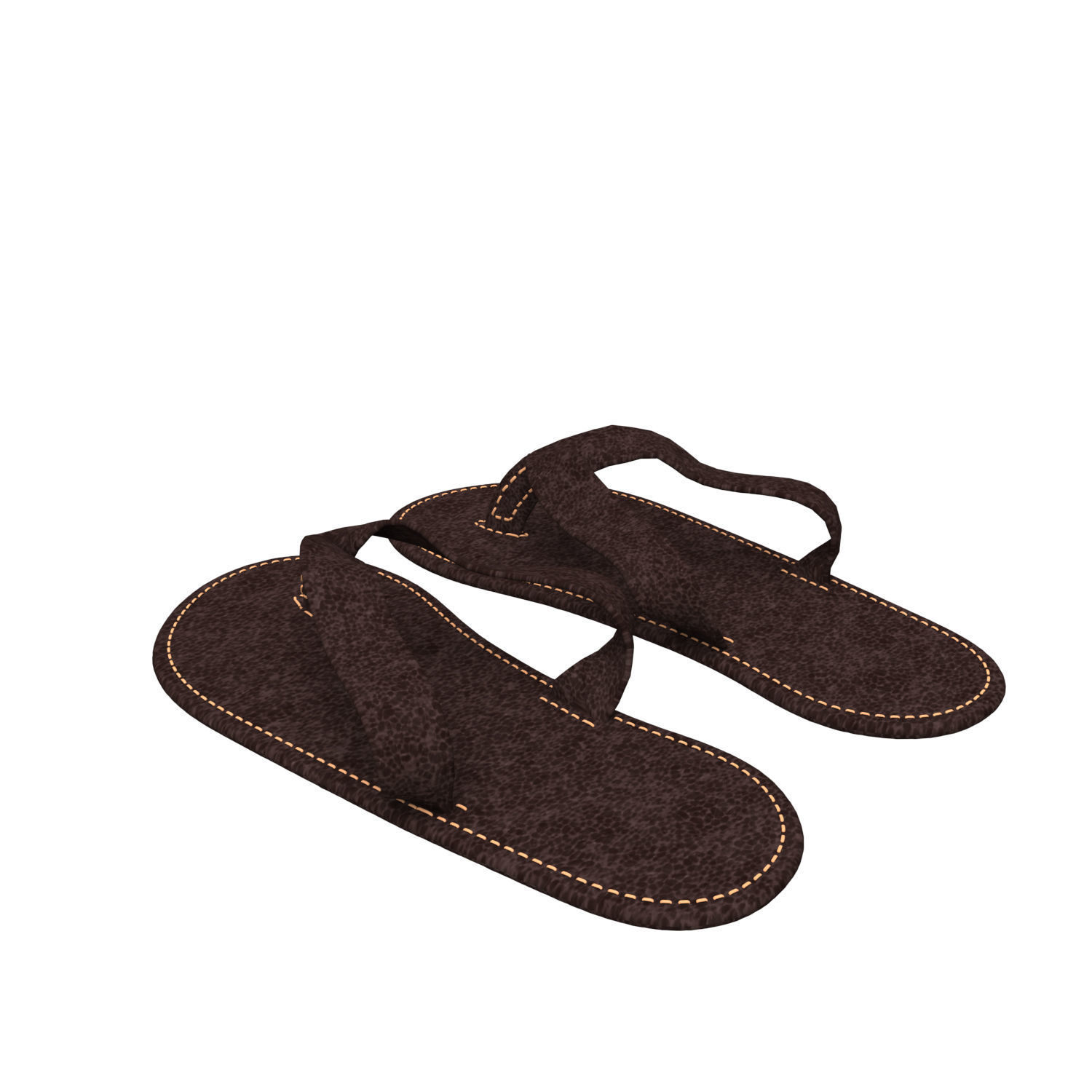 leather slipper 3D model_13