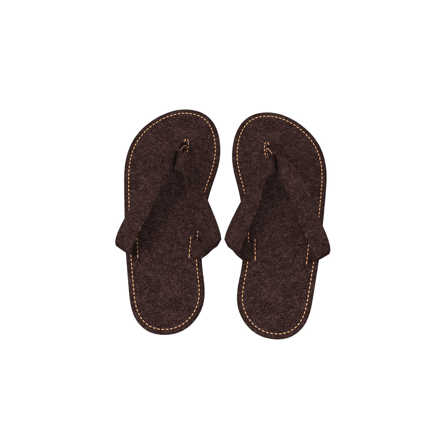 leather slipper 3D model_14