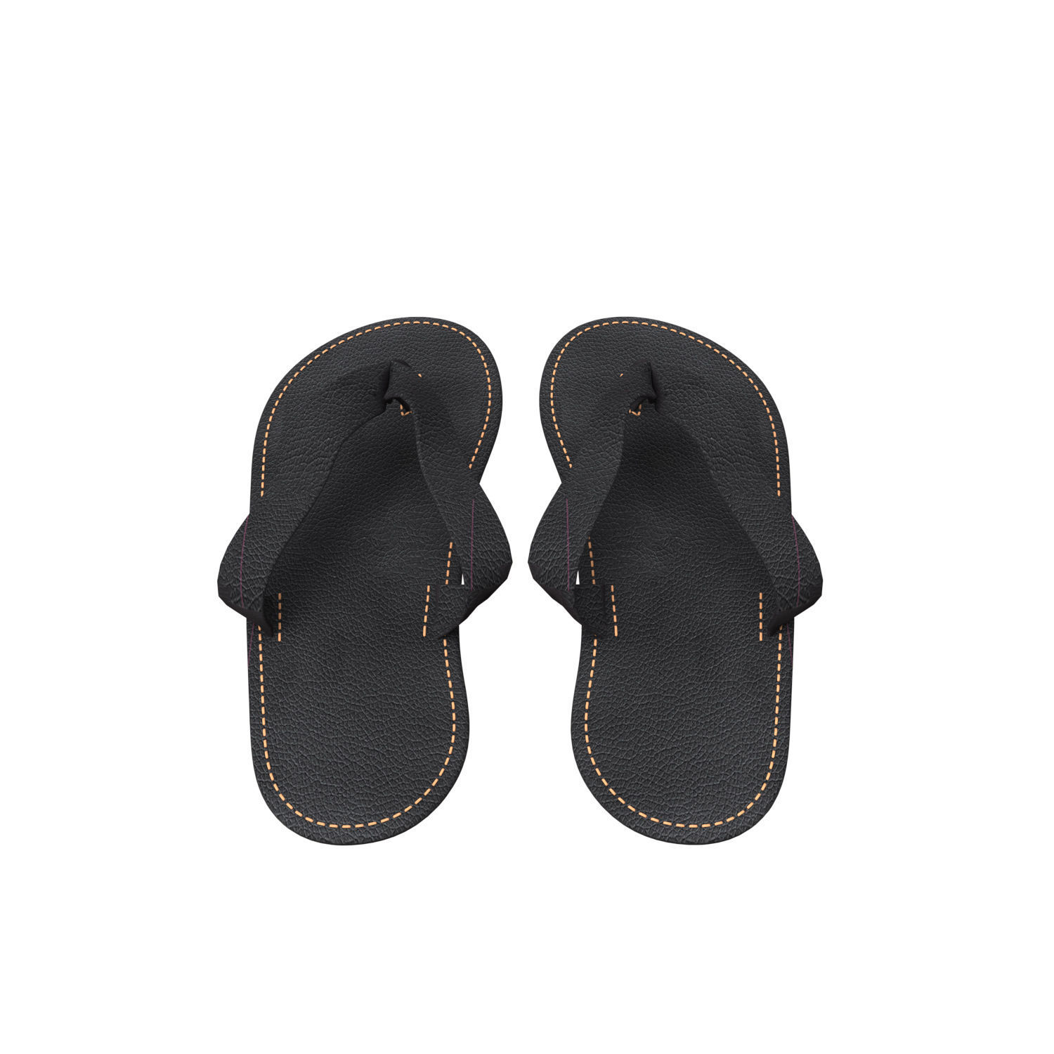 leather slipper 3D model_8
