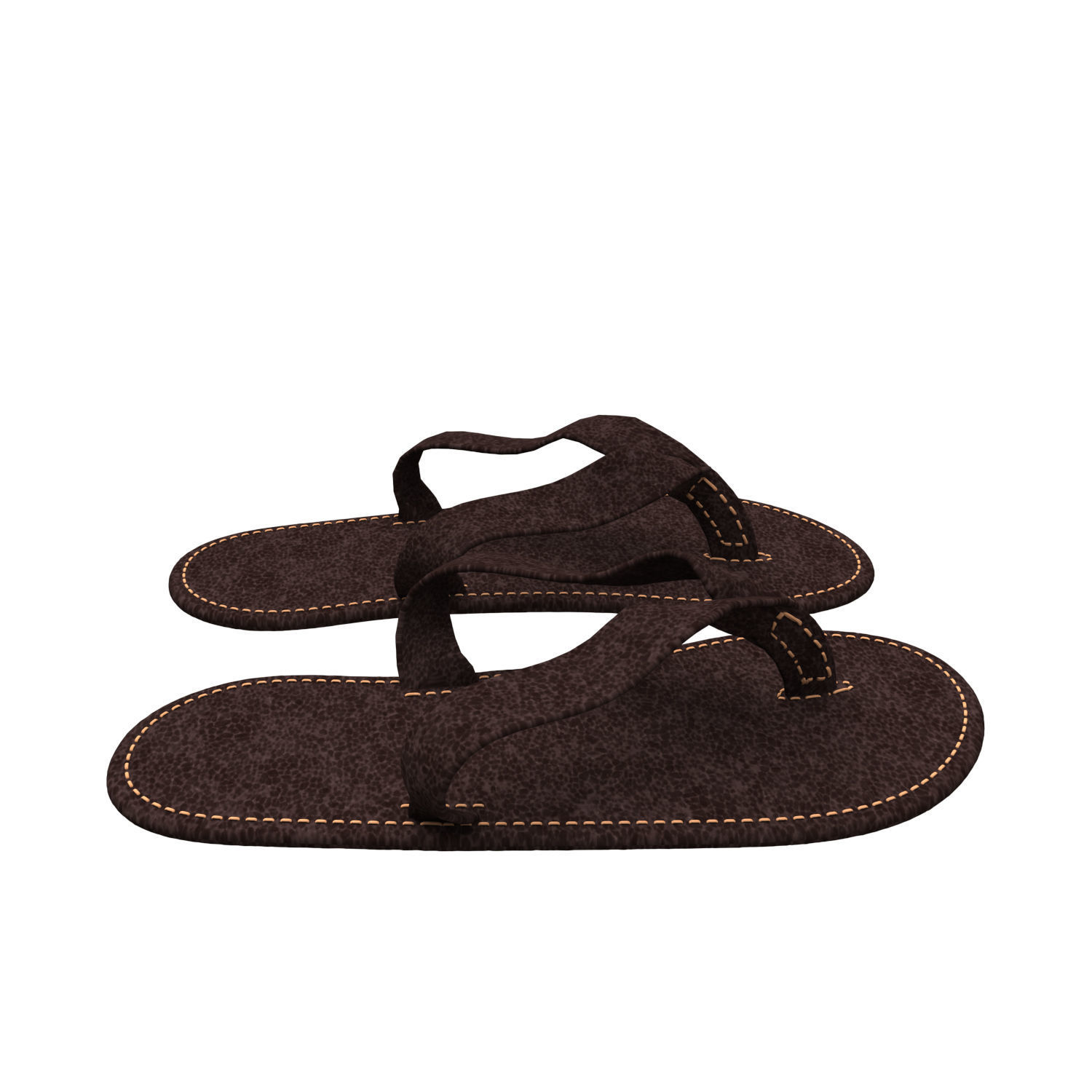 leather slipper 3D model_5