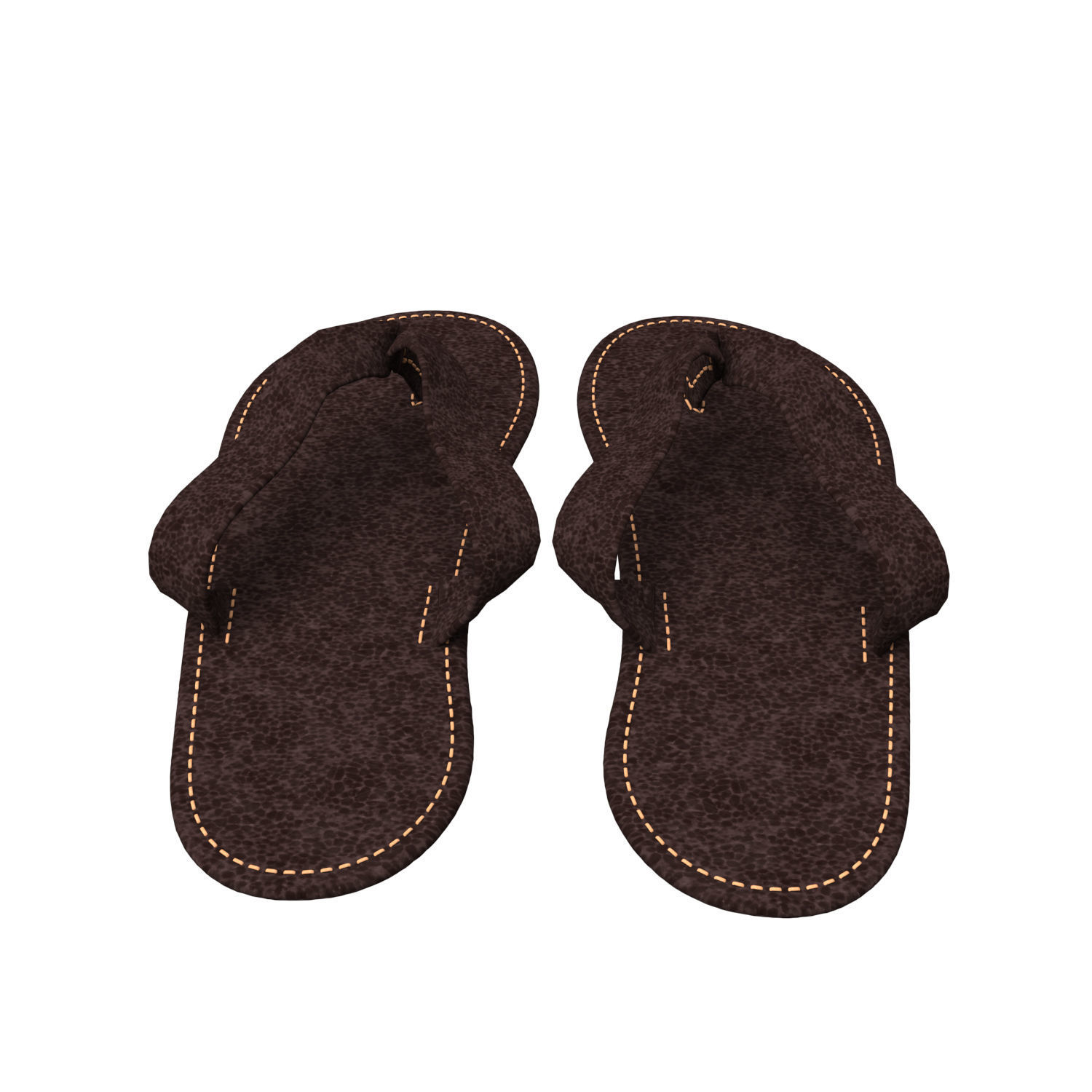 leather slipper 3D model_7
