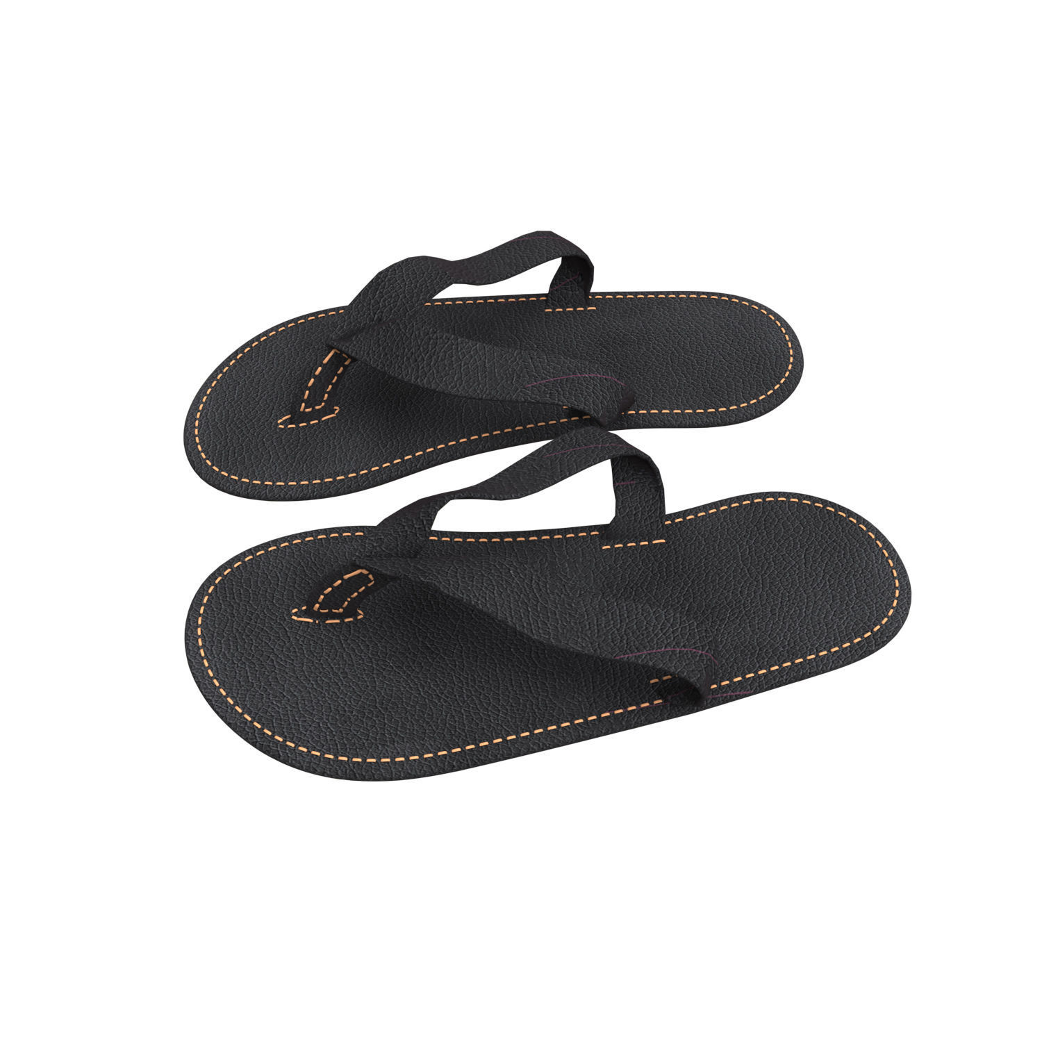 leather slipper 3D model_6