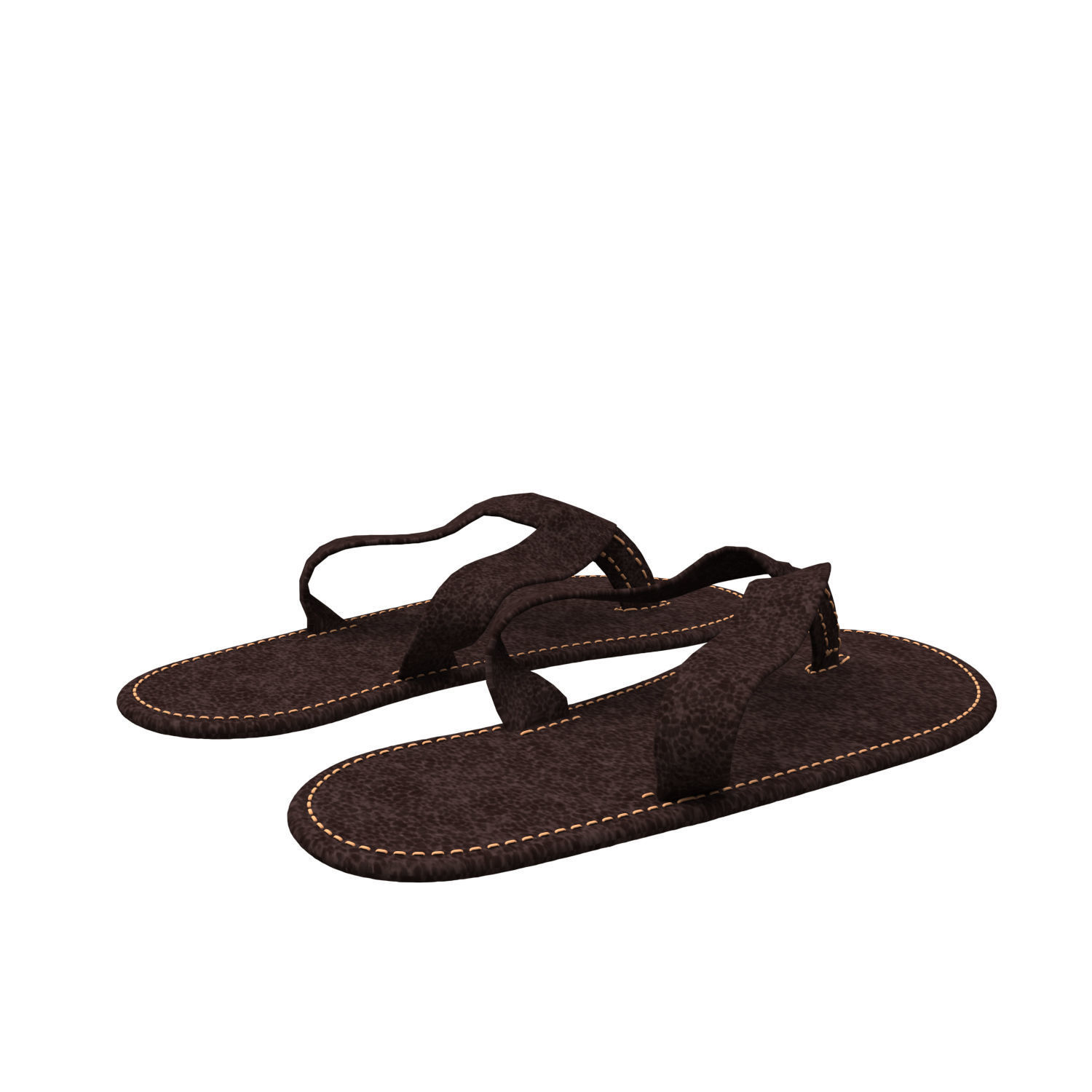 leather slipper 3D model_11