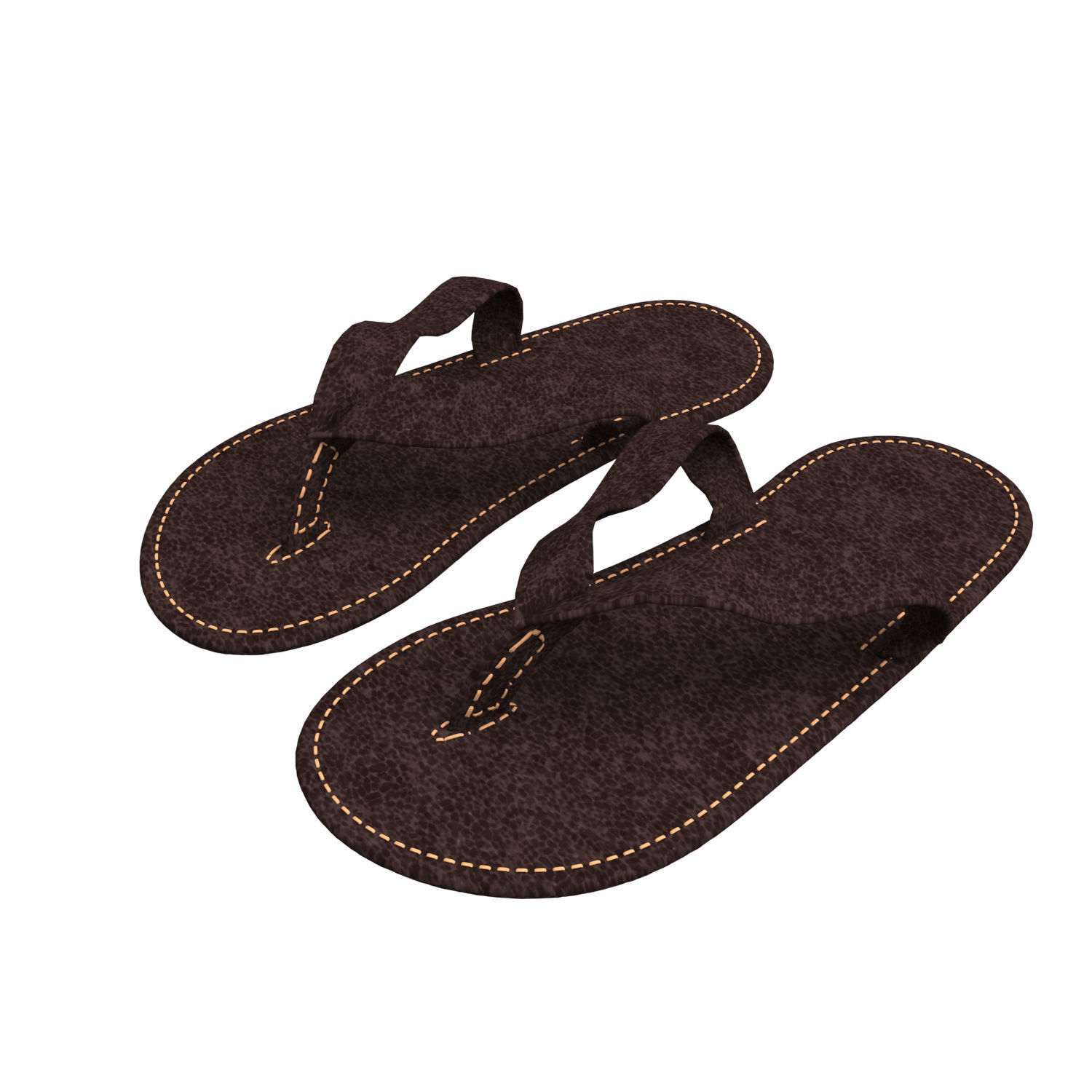 leather slipper 3D model_1