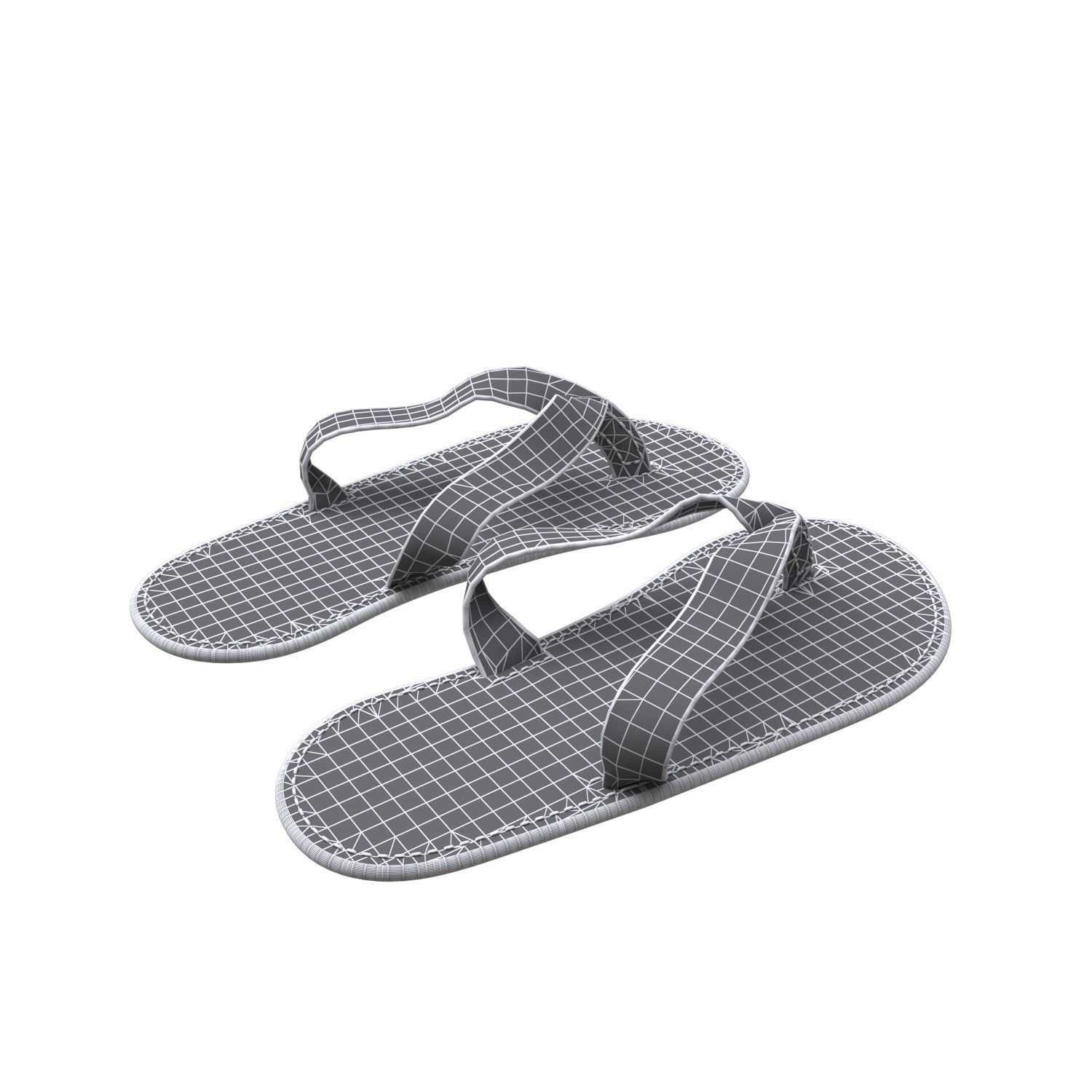 leather slipper 3D model_15