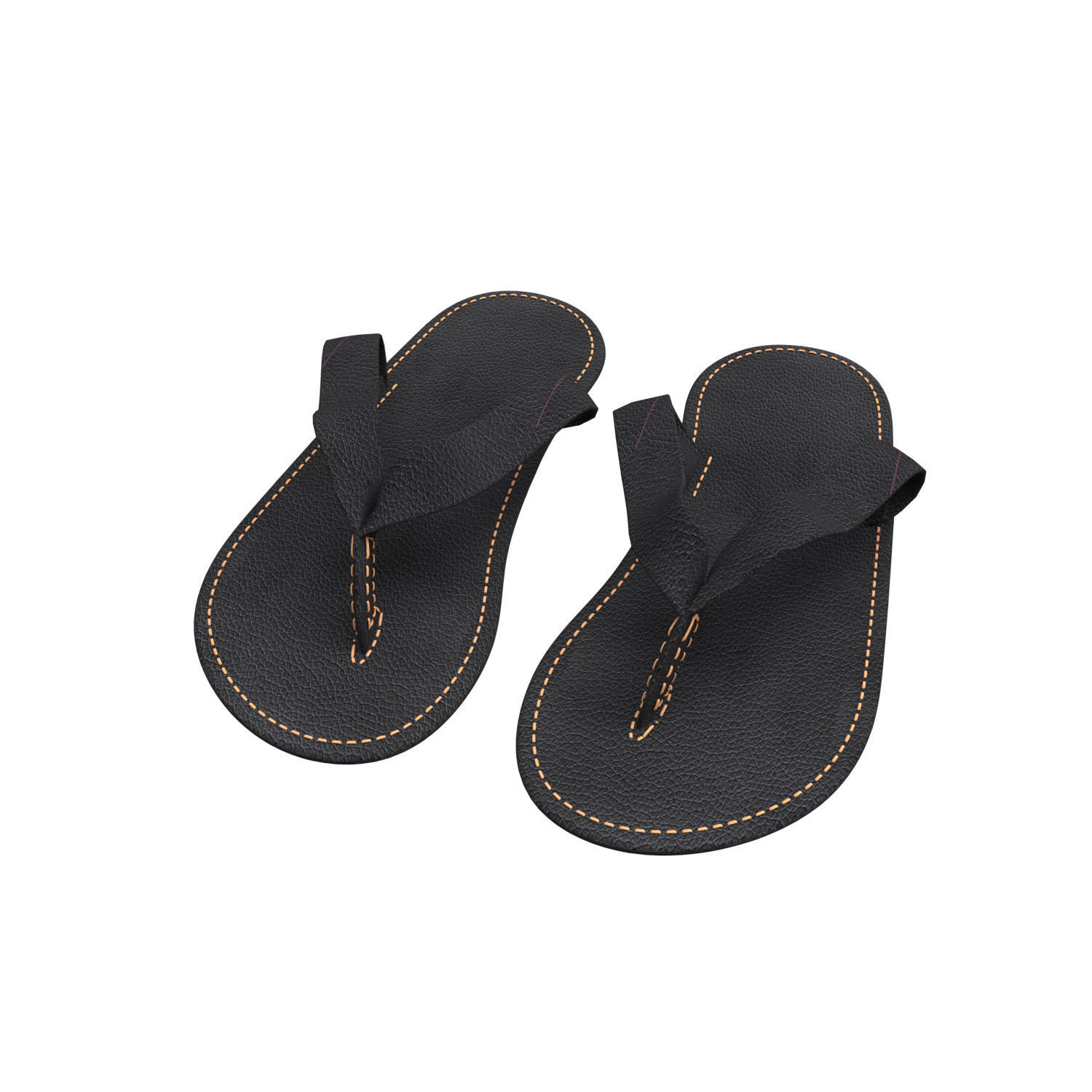 leather slipper 3D model_3