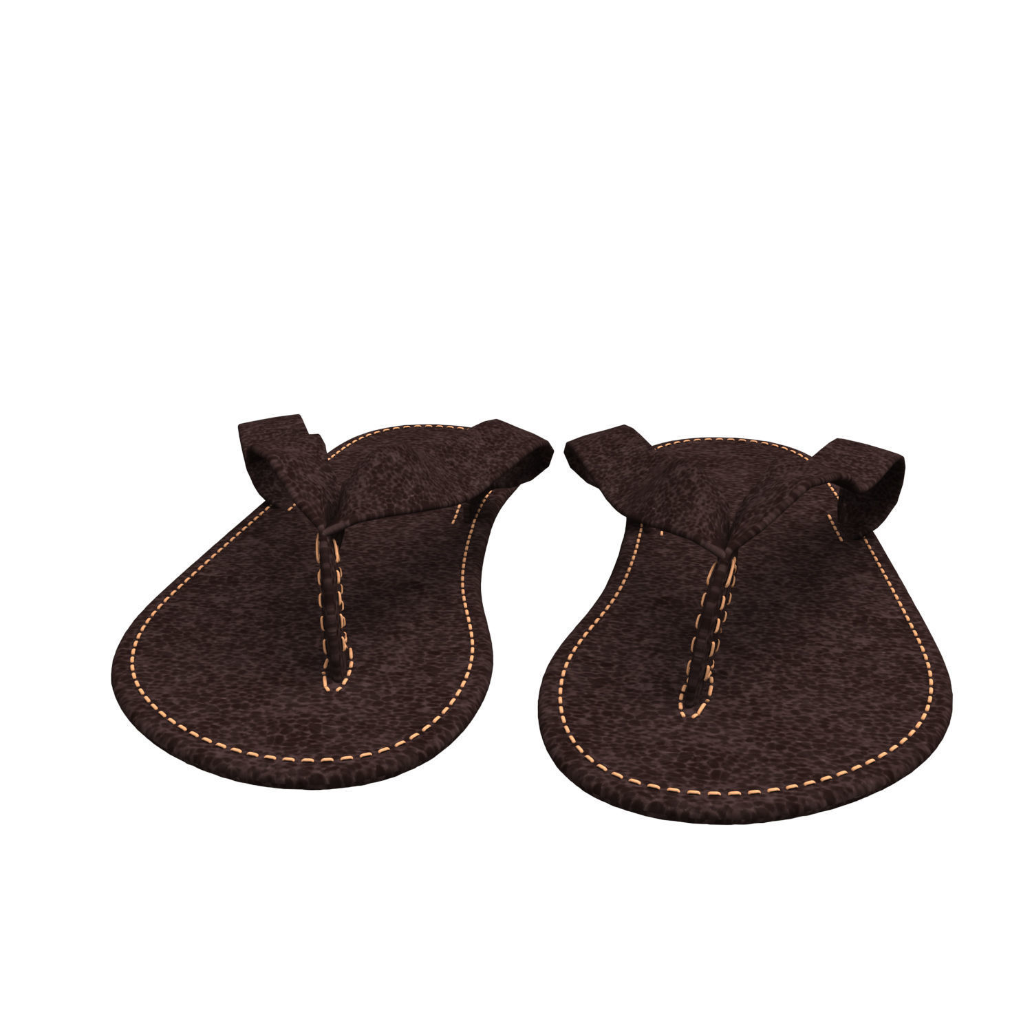 leather slipper 3D model_9