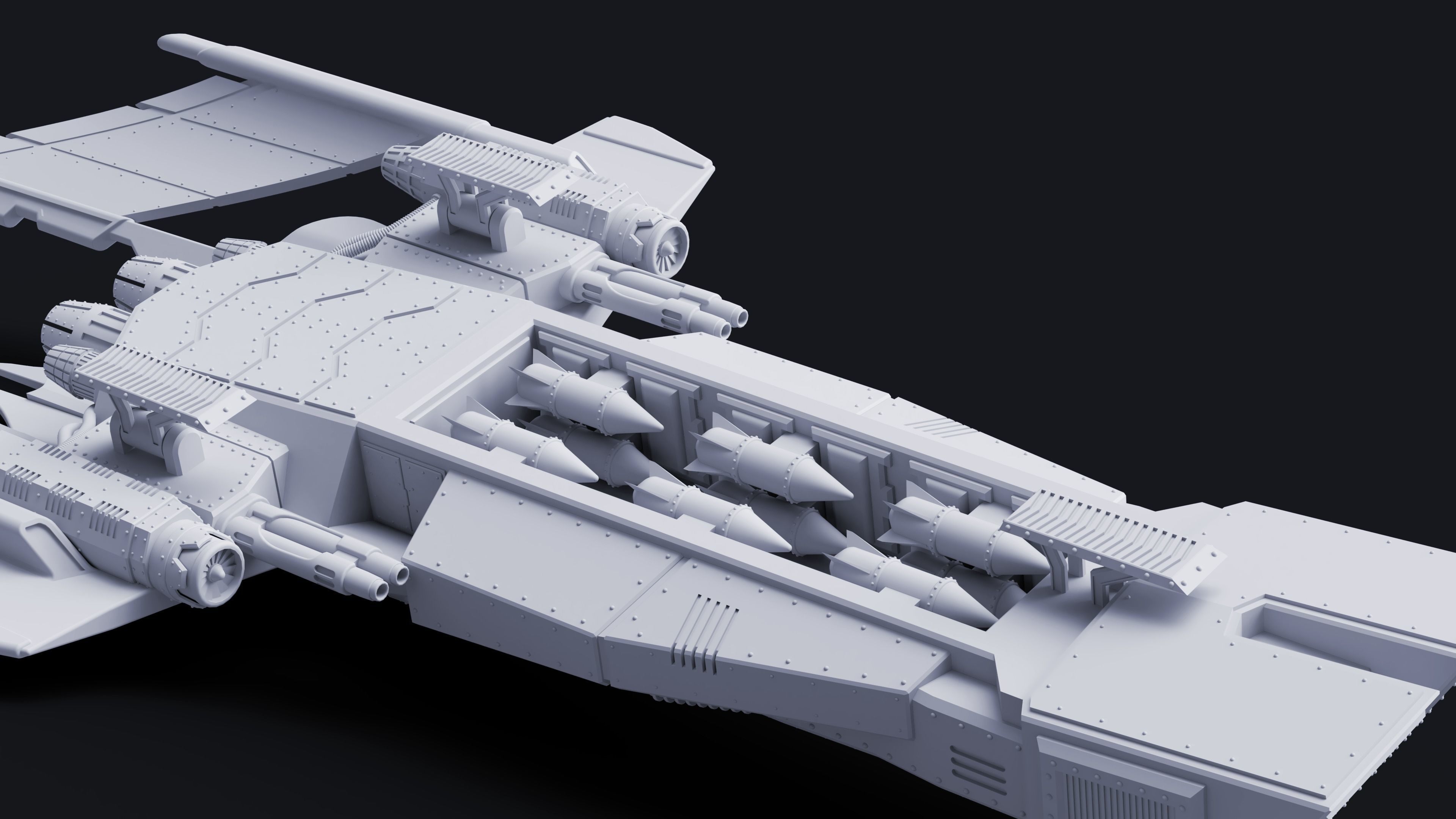 HM-52 Halberd Strategic Bomber - Acolytes of Terror 3D print model_4