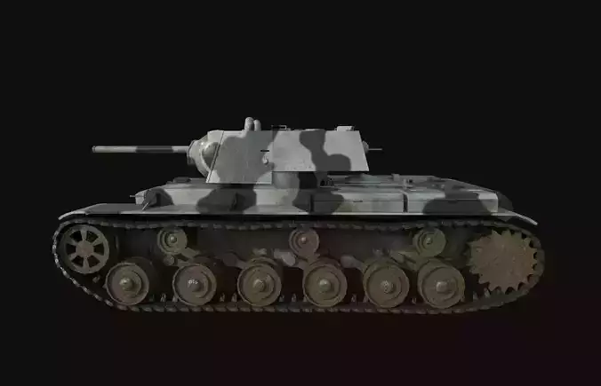 Low Poly Tank KV1 Como 004 Low-poly 3D model