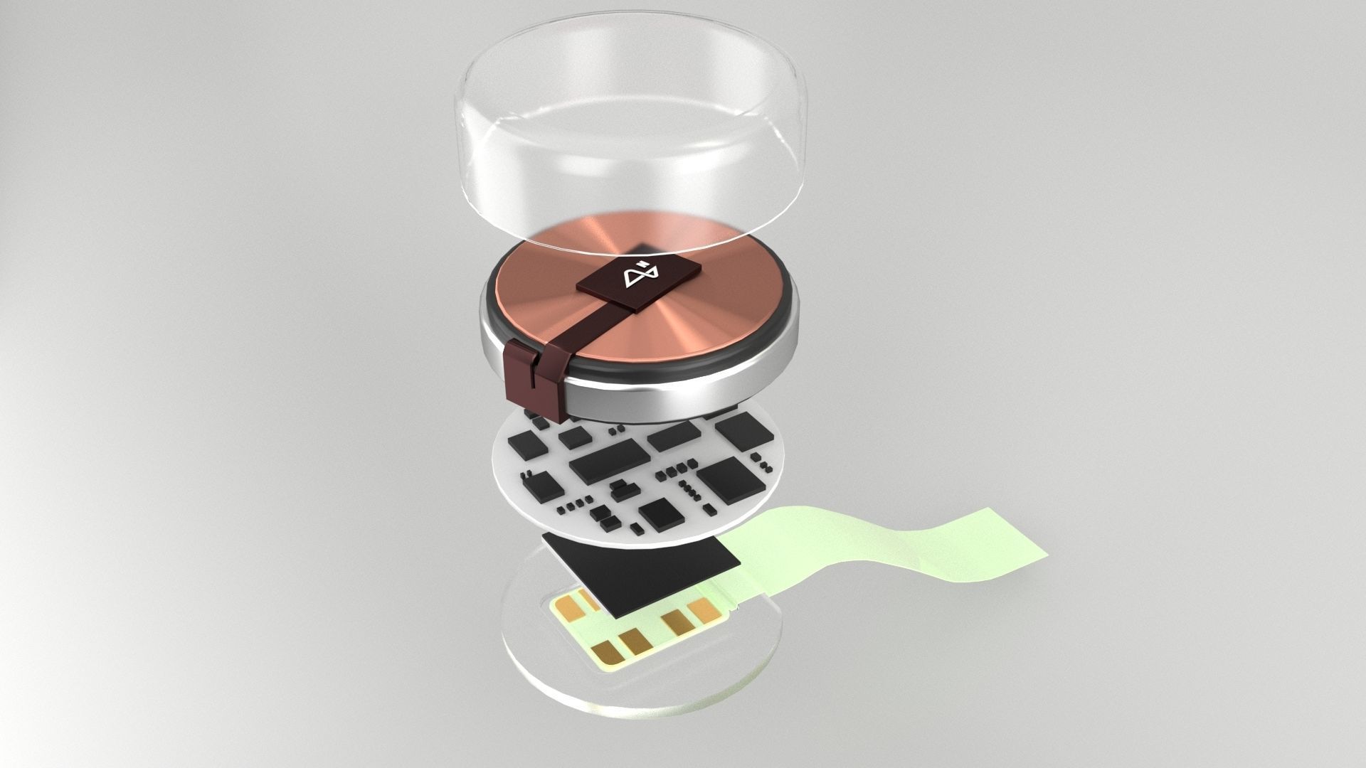 NeuraLink usb charger connected to clock 3D model_4