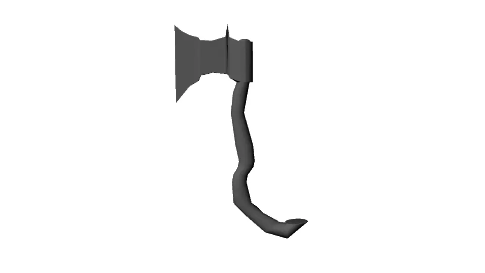  Enchantment Axe 001 Low-poly 3D model_0