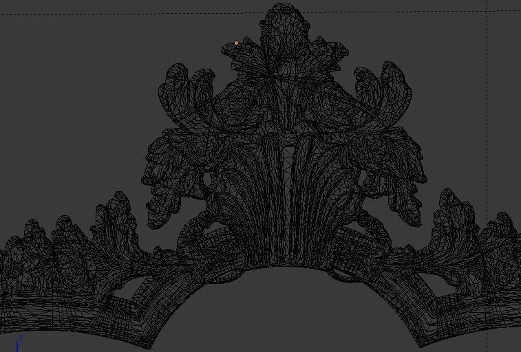 Classic Carved Bed 3D model 03 3D model_6