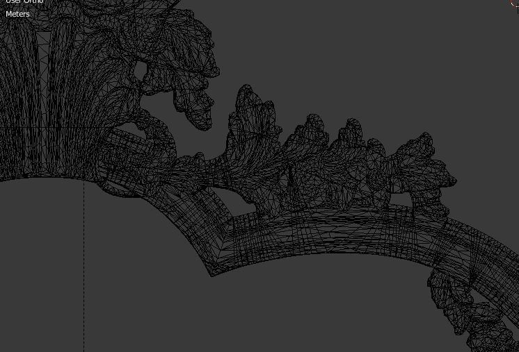 Classic Carved Bed 3D model 03 3D model_4