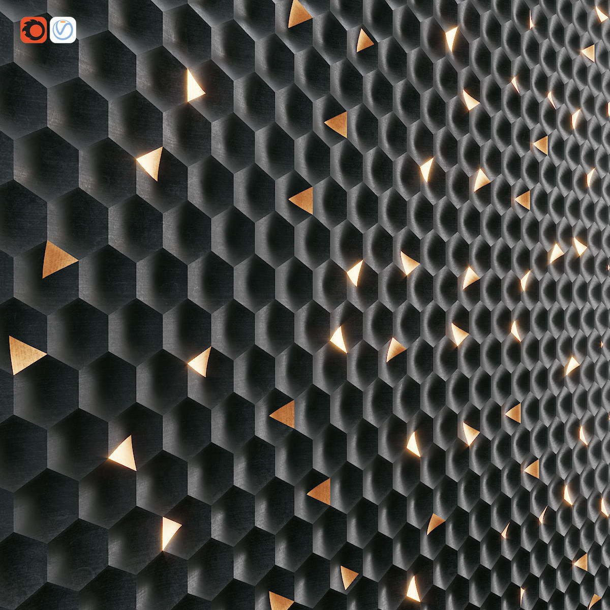 Honeycomb panel  3D model_1