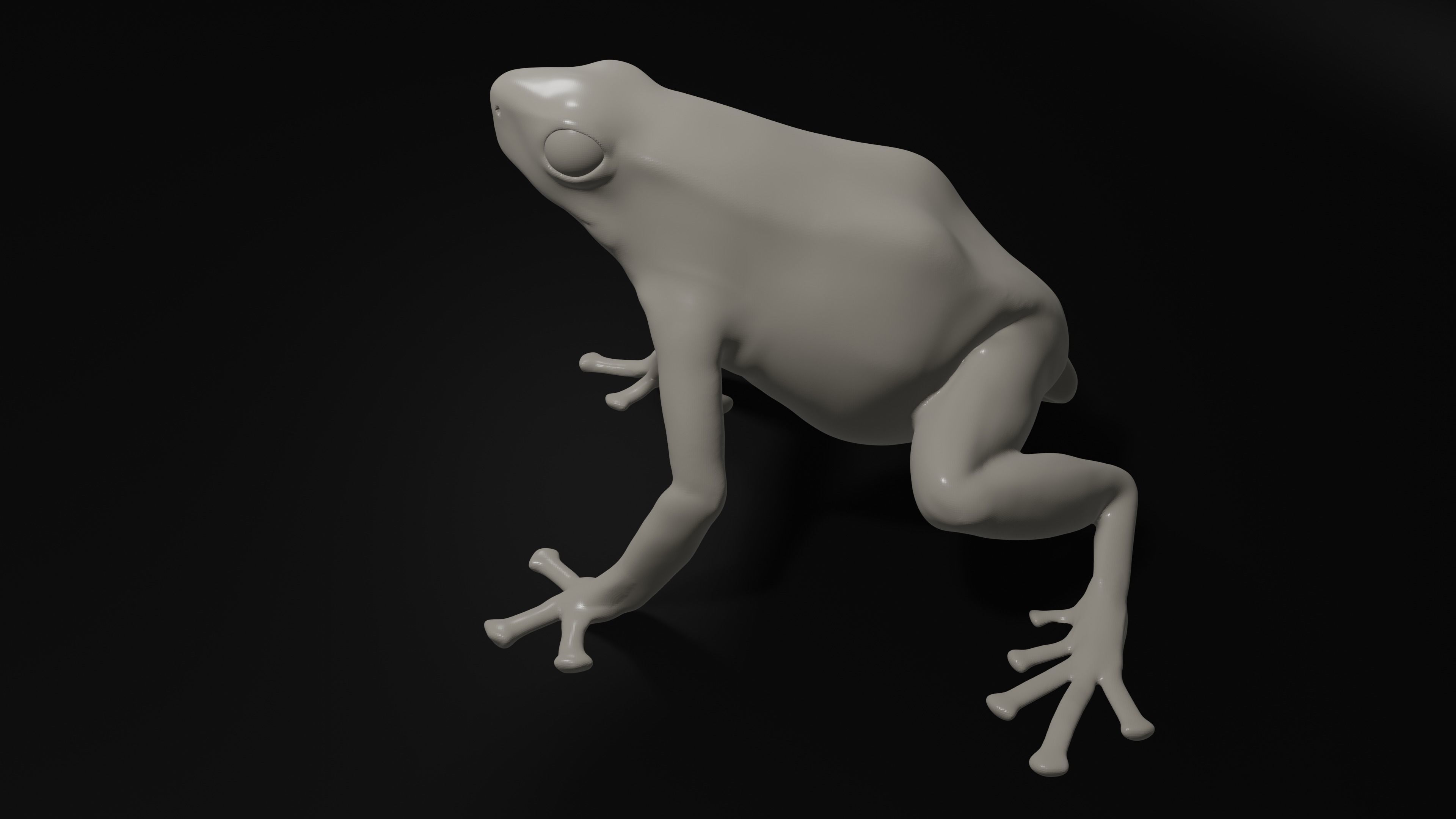 Dendrobate Auratus poison dart frog in 3 poses 3D print model_2