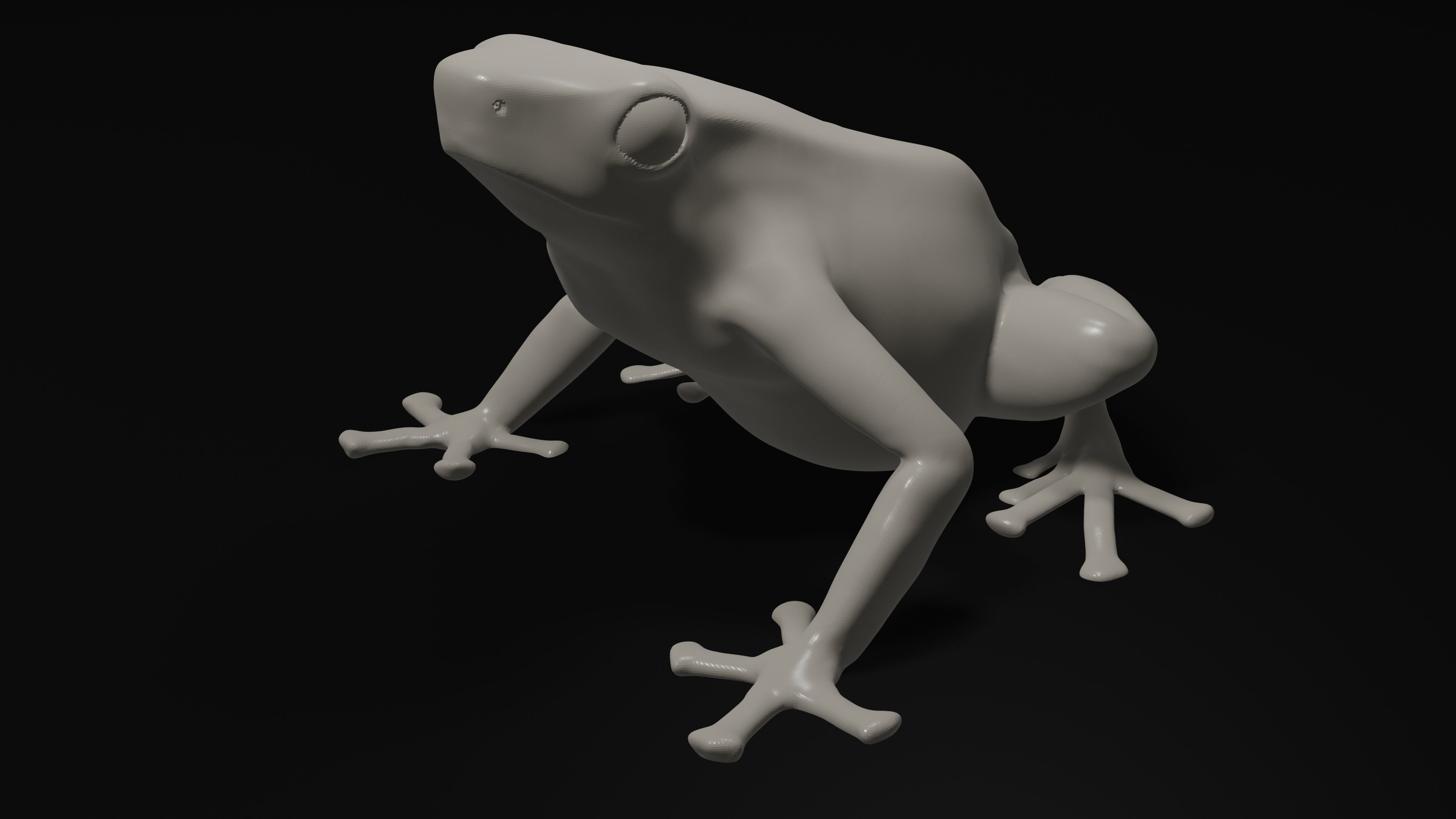 Dendrobate Auratus poison dart frog in 3 poses 3D print model_3