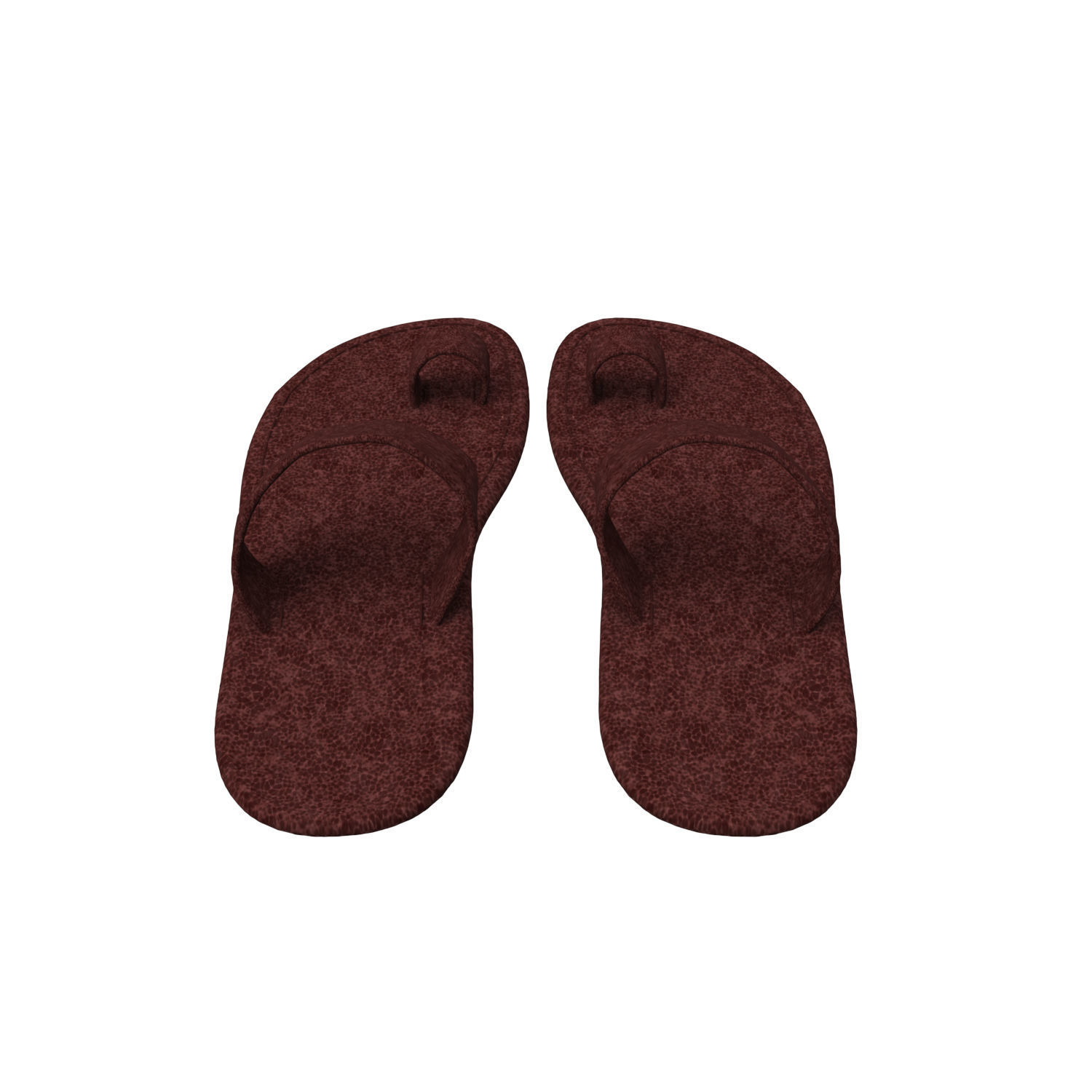 leather slippers 3D model_20