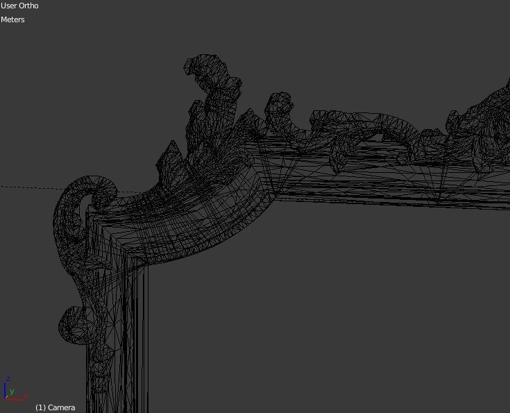 Classic Carved Bed 3D model 04 3D model_7