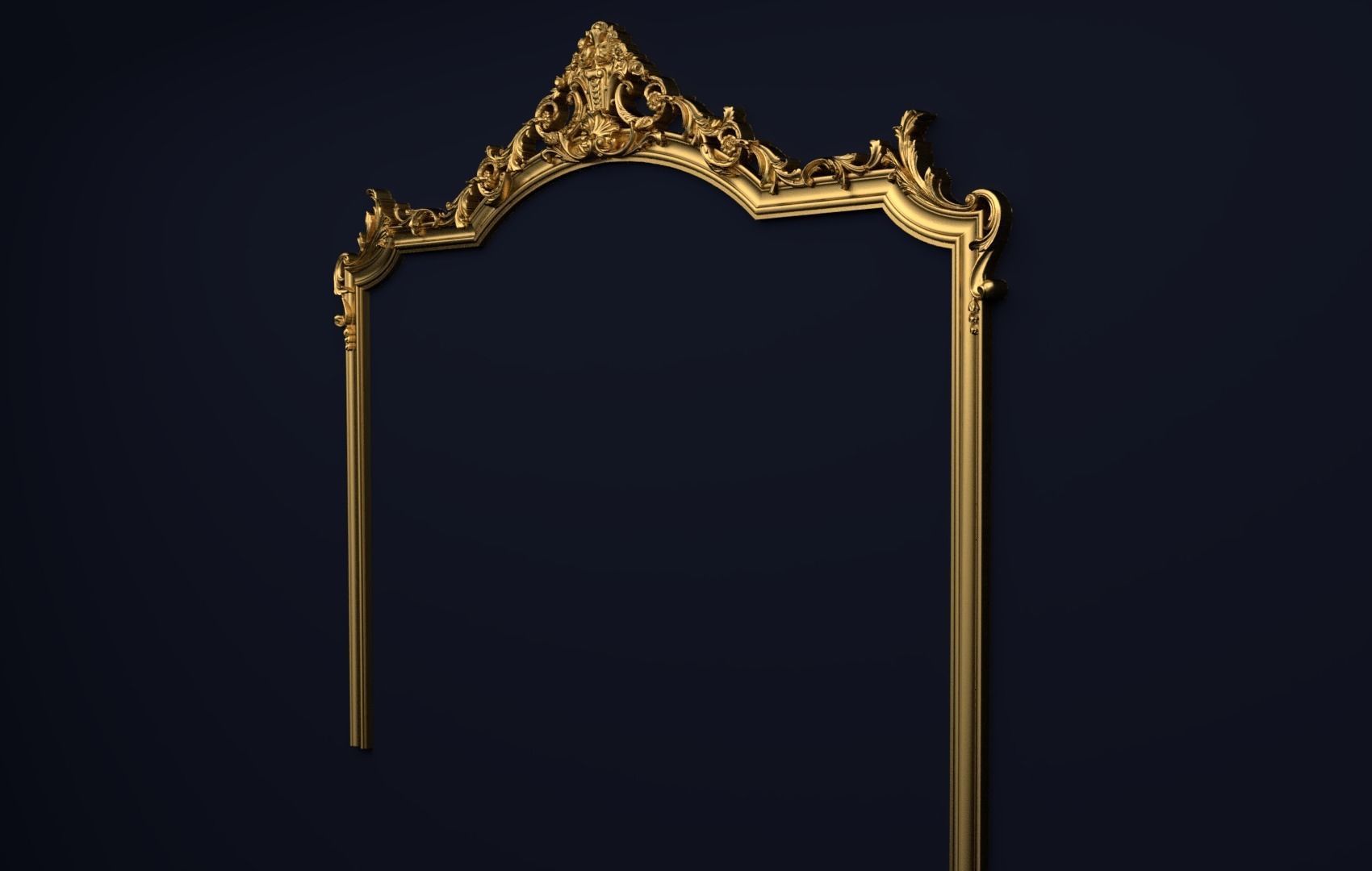 Classic Carved Bed 3D model 04 3D model_3