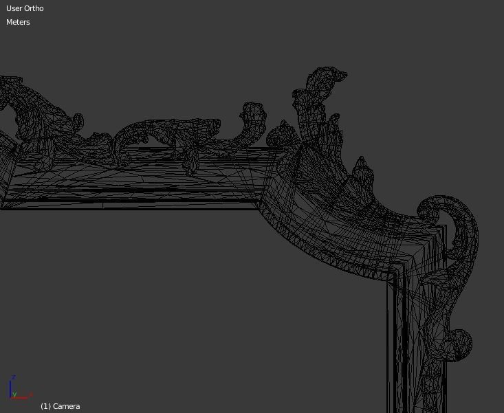 Classic Carved Bed 3D model 04 3D model_4