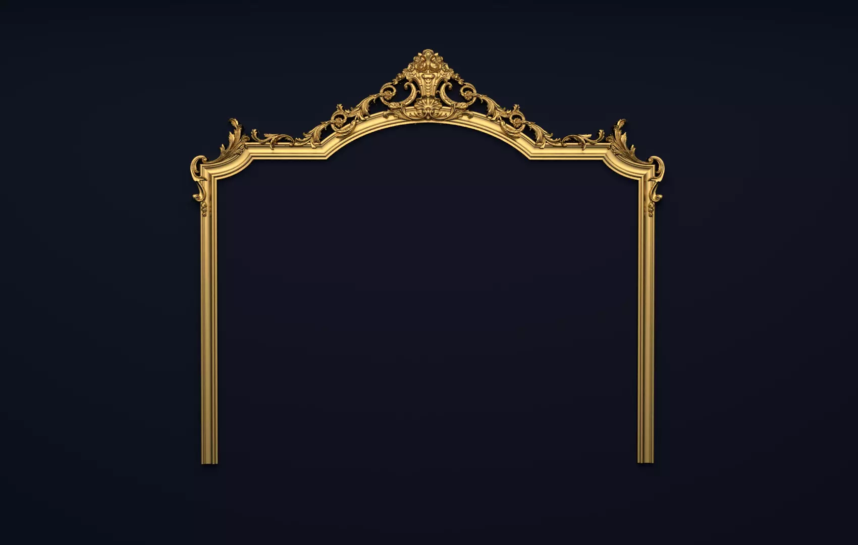 Classic Carved Bed 3D model 04 3D model_0