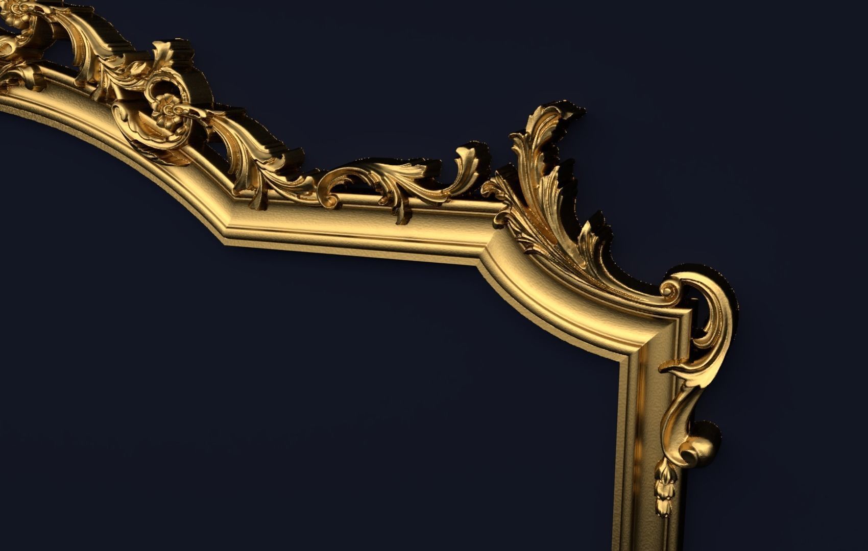 Classic Carved Bed 3D model 04 3D model_2