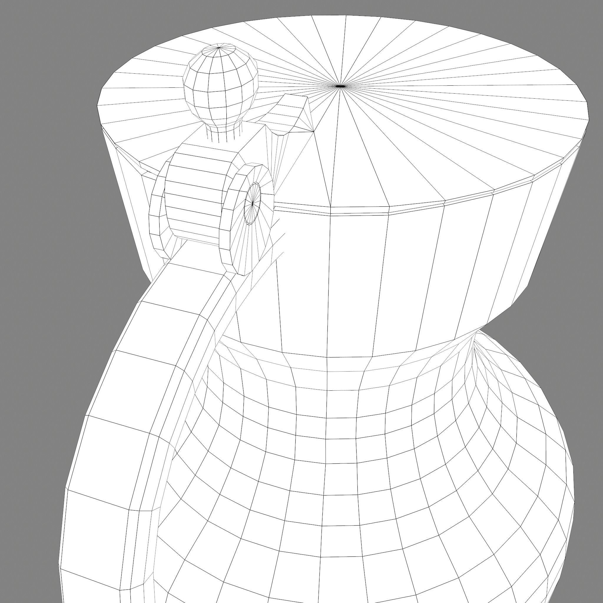 Pewter Jug Low-poly 3D model_33