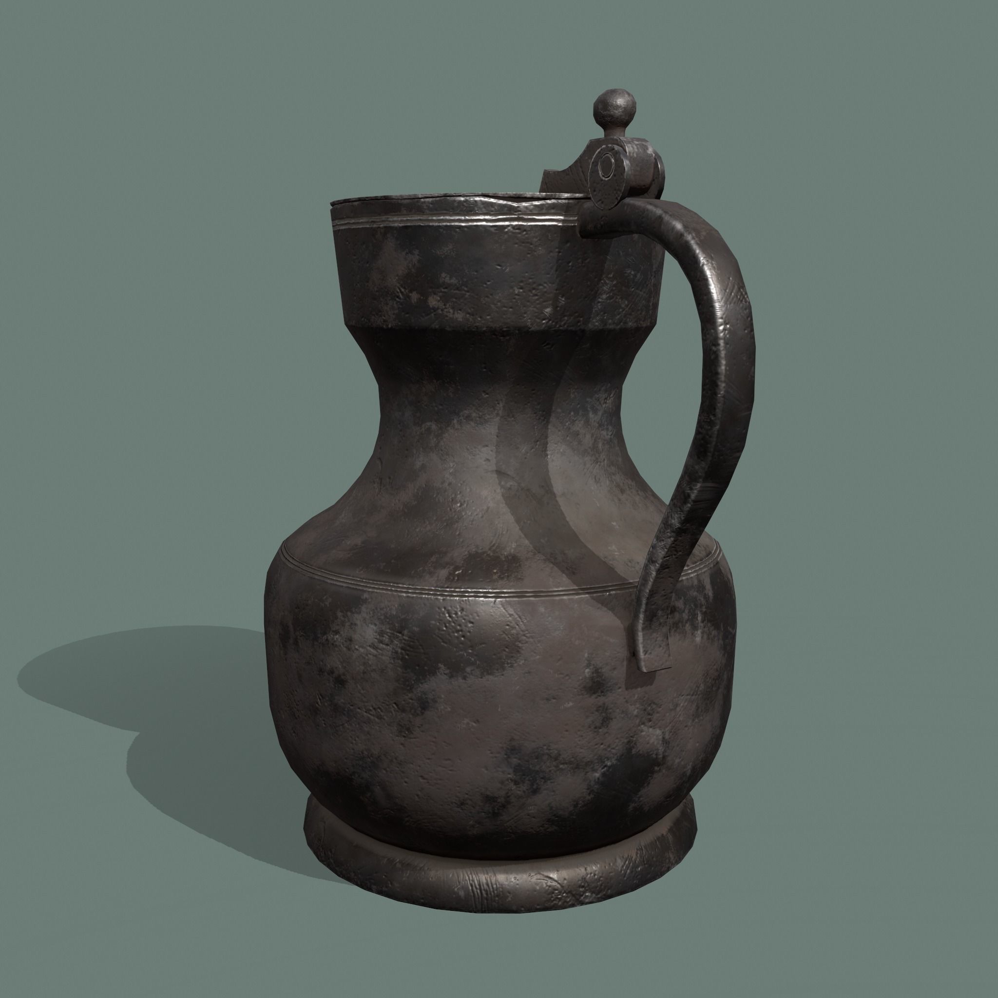 Pewter Jug Low-poly 3D model_10