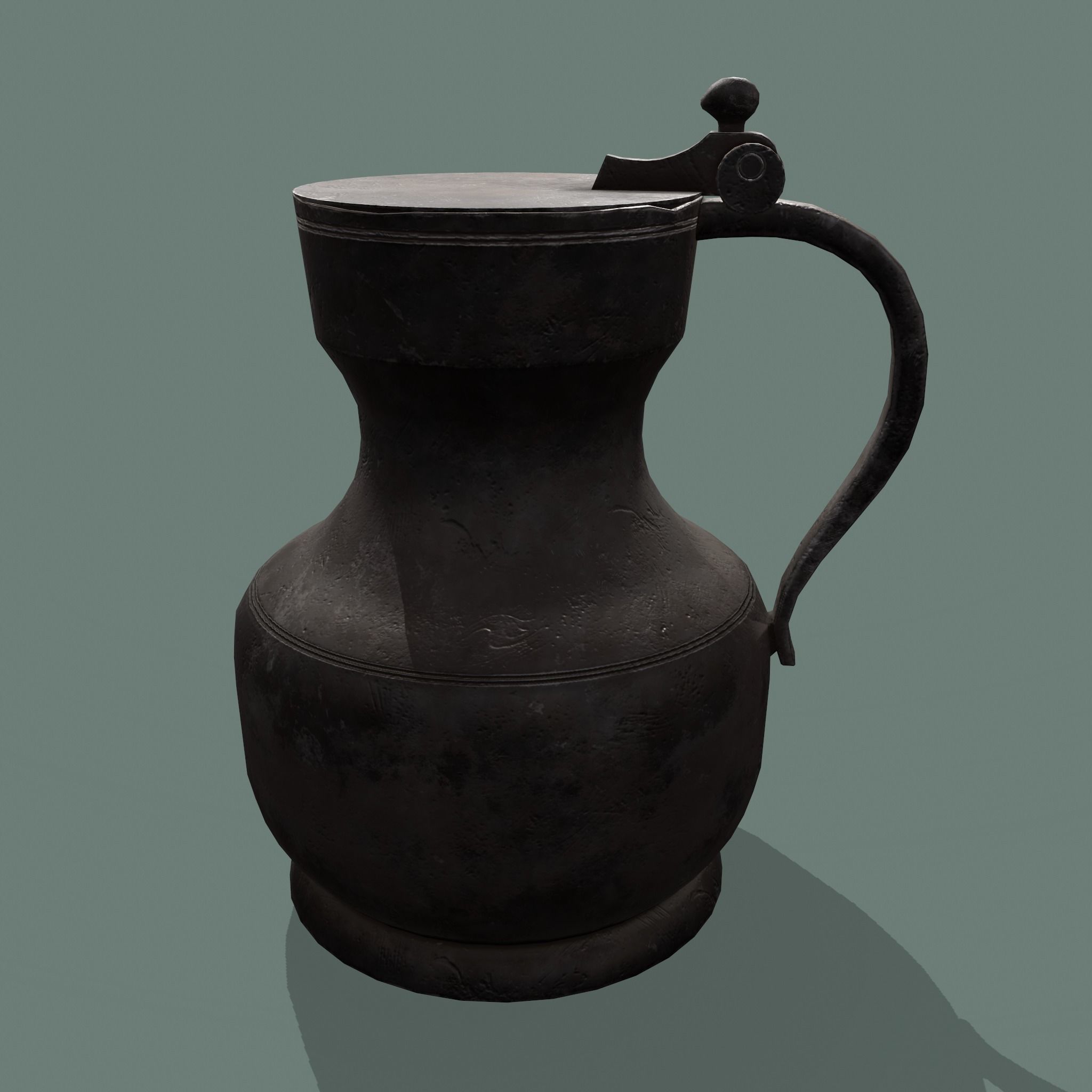 Pewter Jug Low-poly 3D model_18