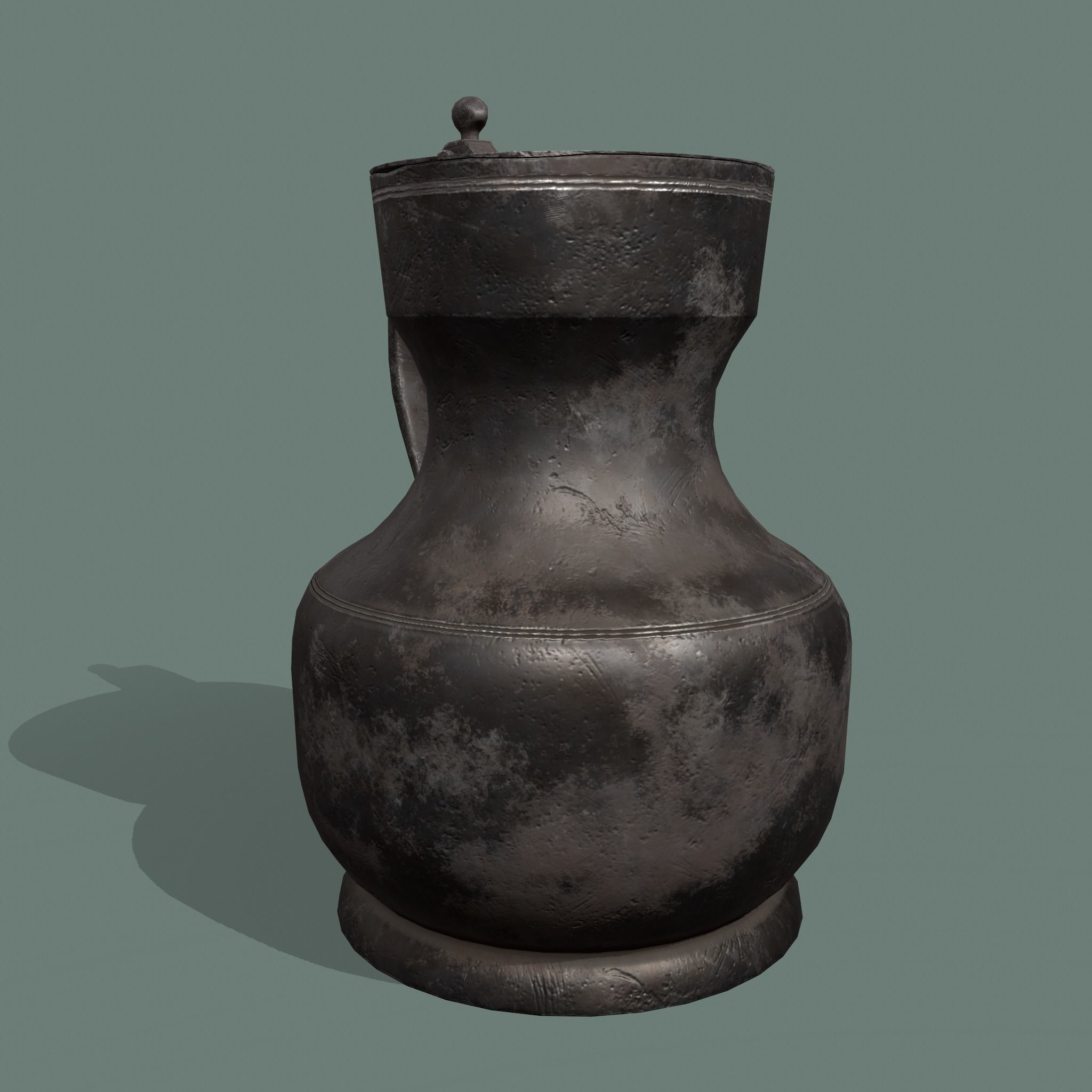 Pewter Jug Low-poly 3D model_5