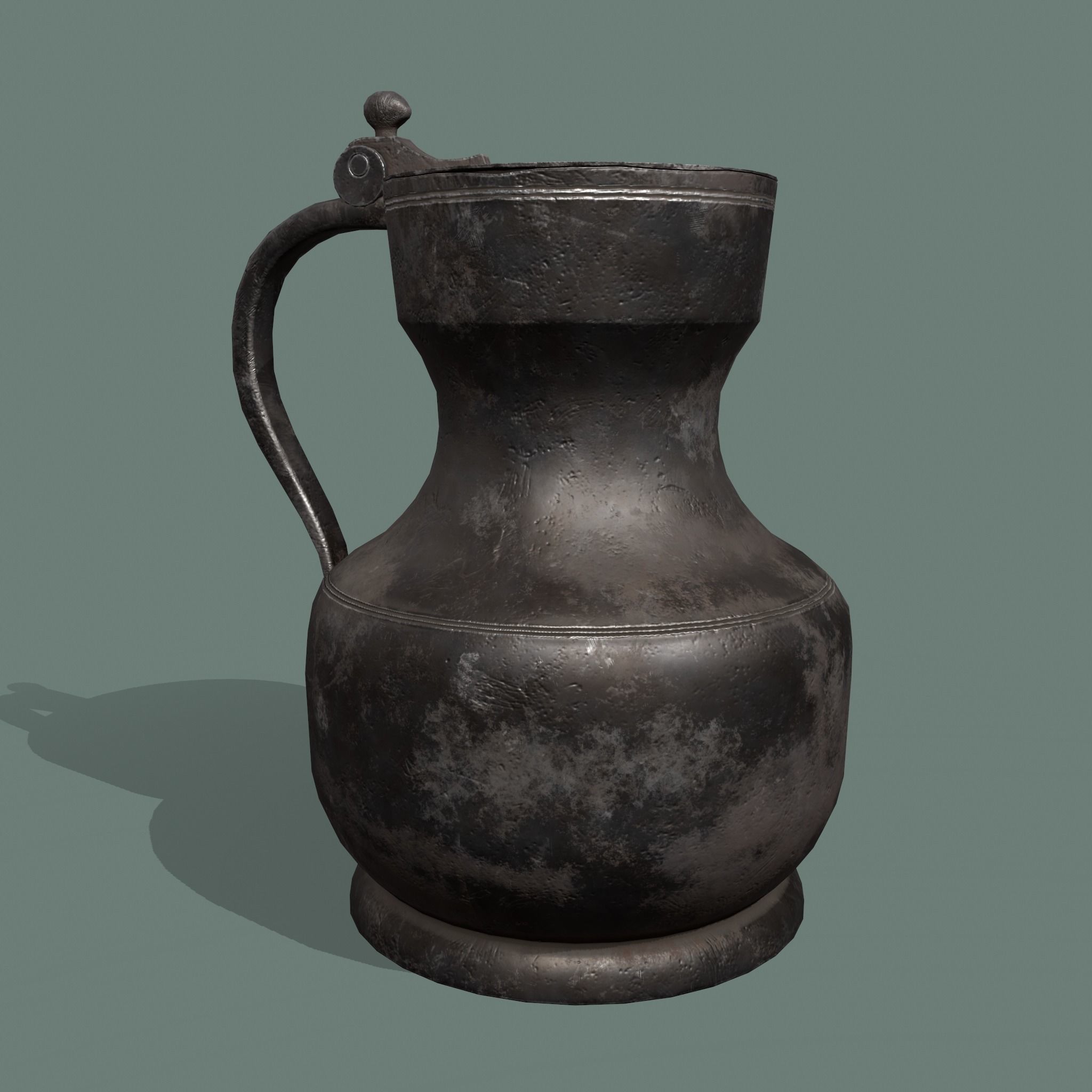 Pewter Jug Low-poly 3D model_6