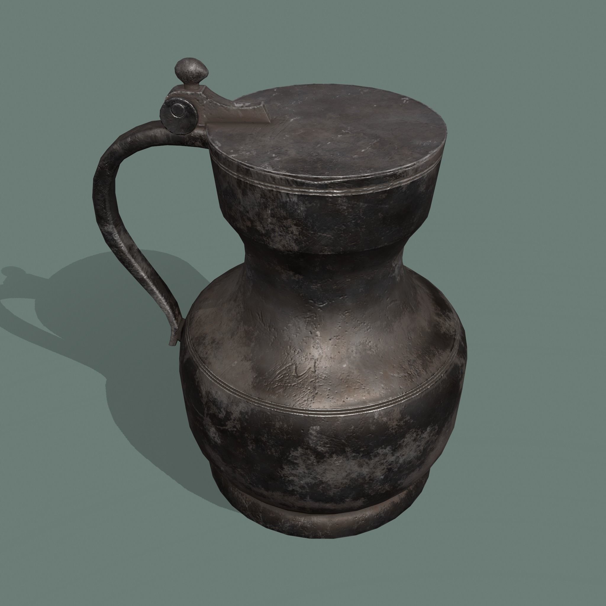 Pewter Jug Low-poly 3D model_14