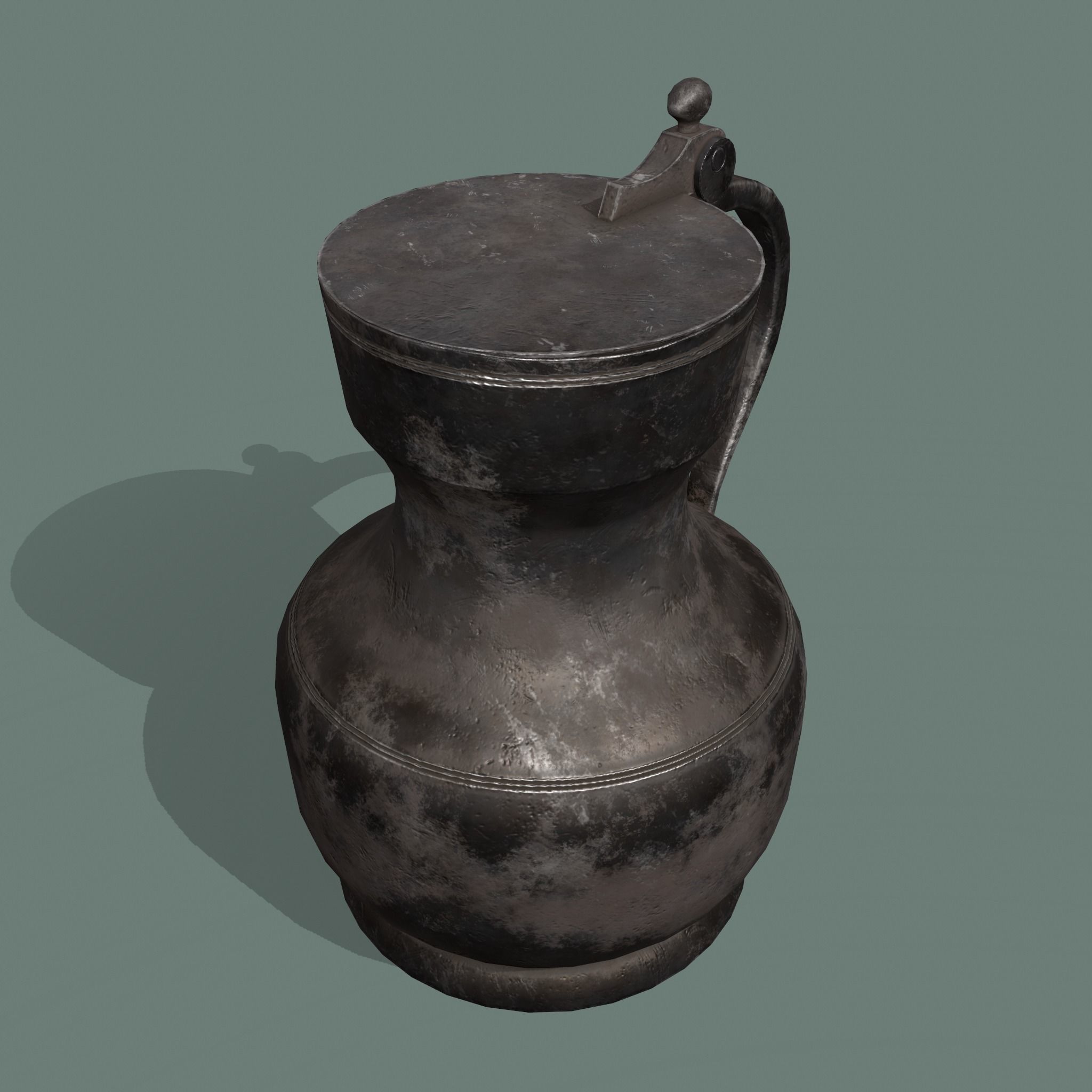 Pewter Jug Low-poly 3D model_13