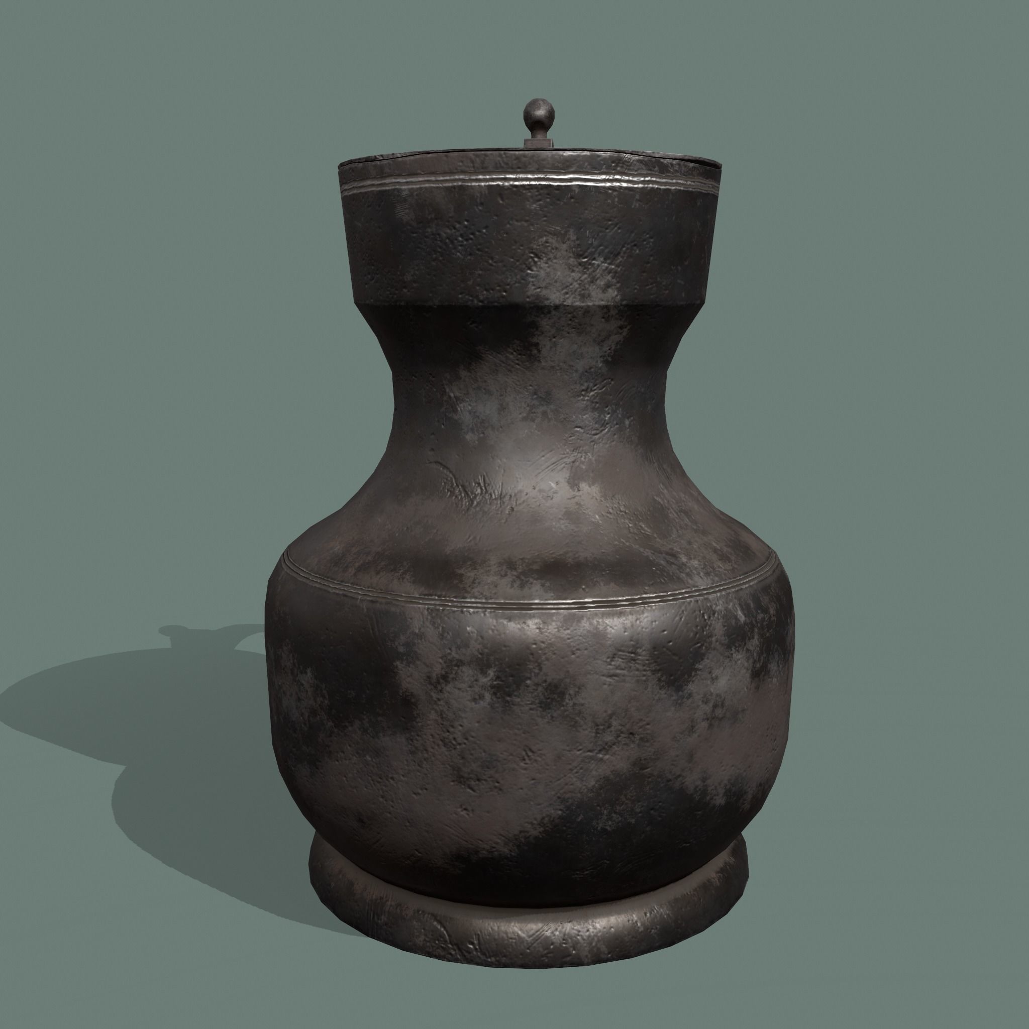Pewter Jug Low-poly 3D model_4