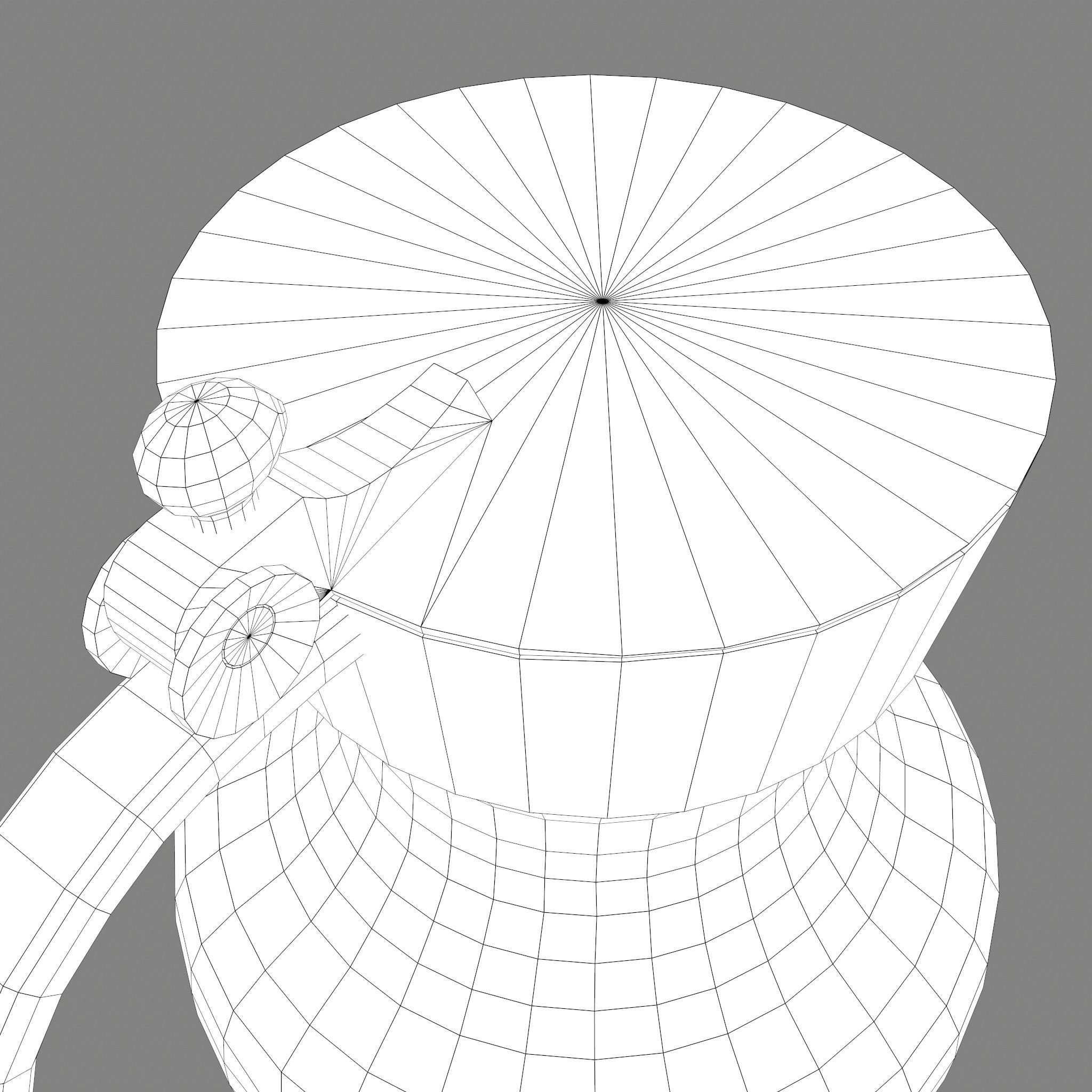 Pewter Jug Low-poly 3D model_34