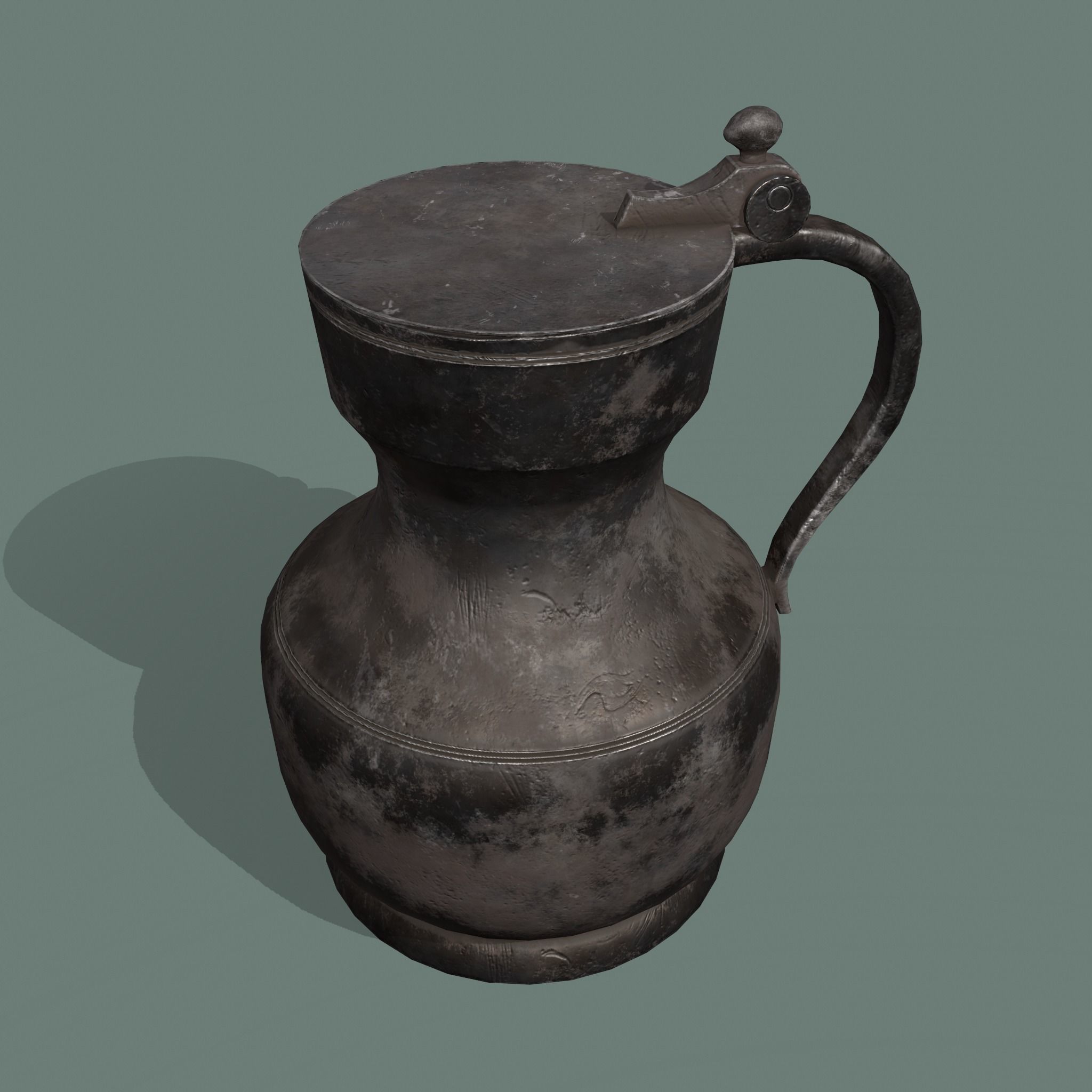 Pewter Jug Low-poly 3D model_12