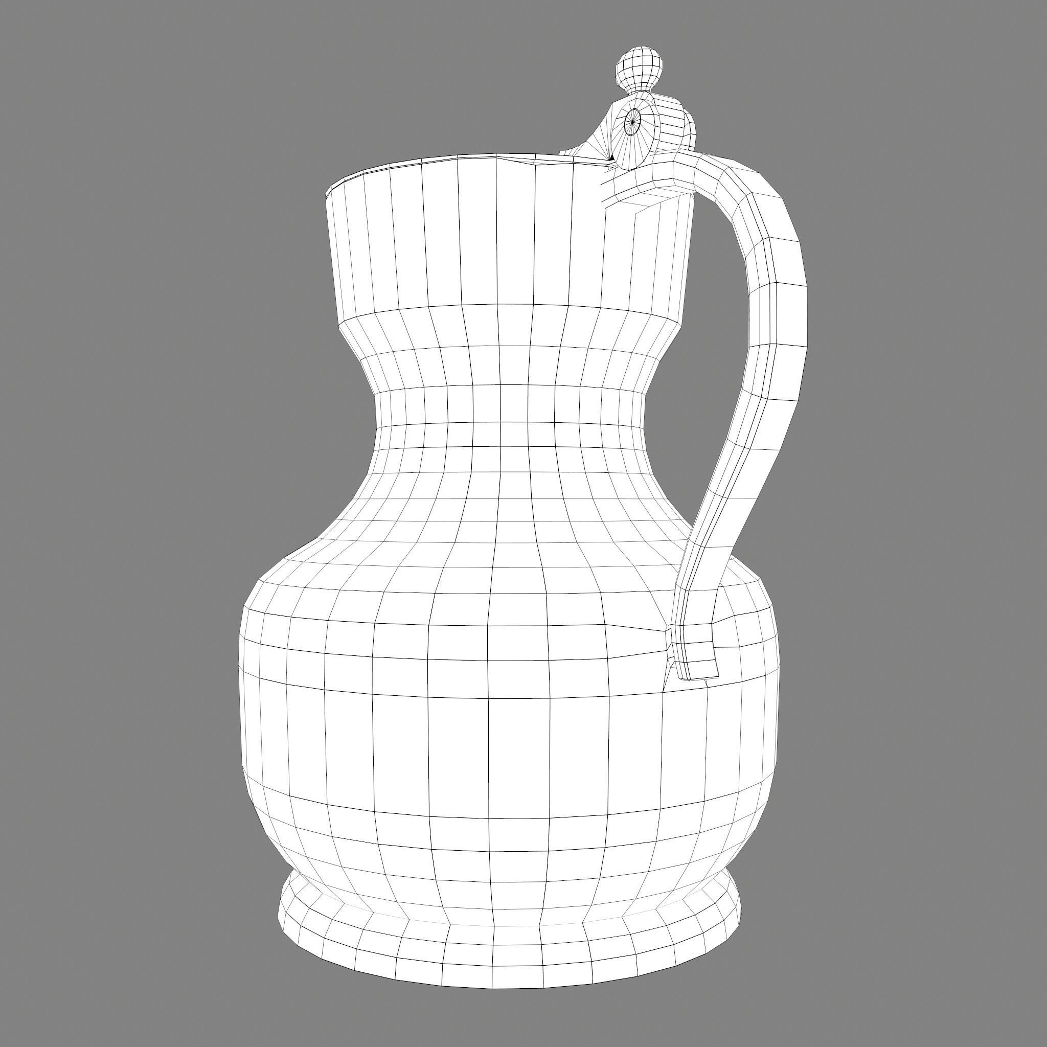 Pewter Jug Low-poly 3D model_26