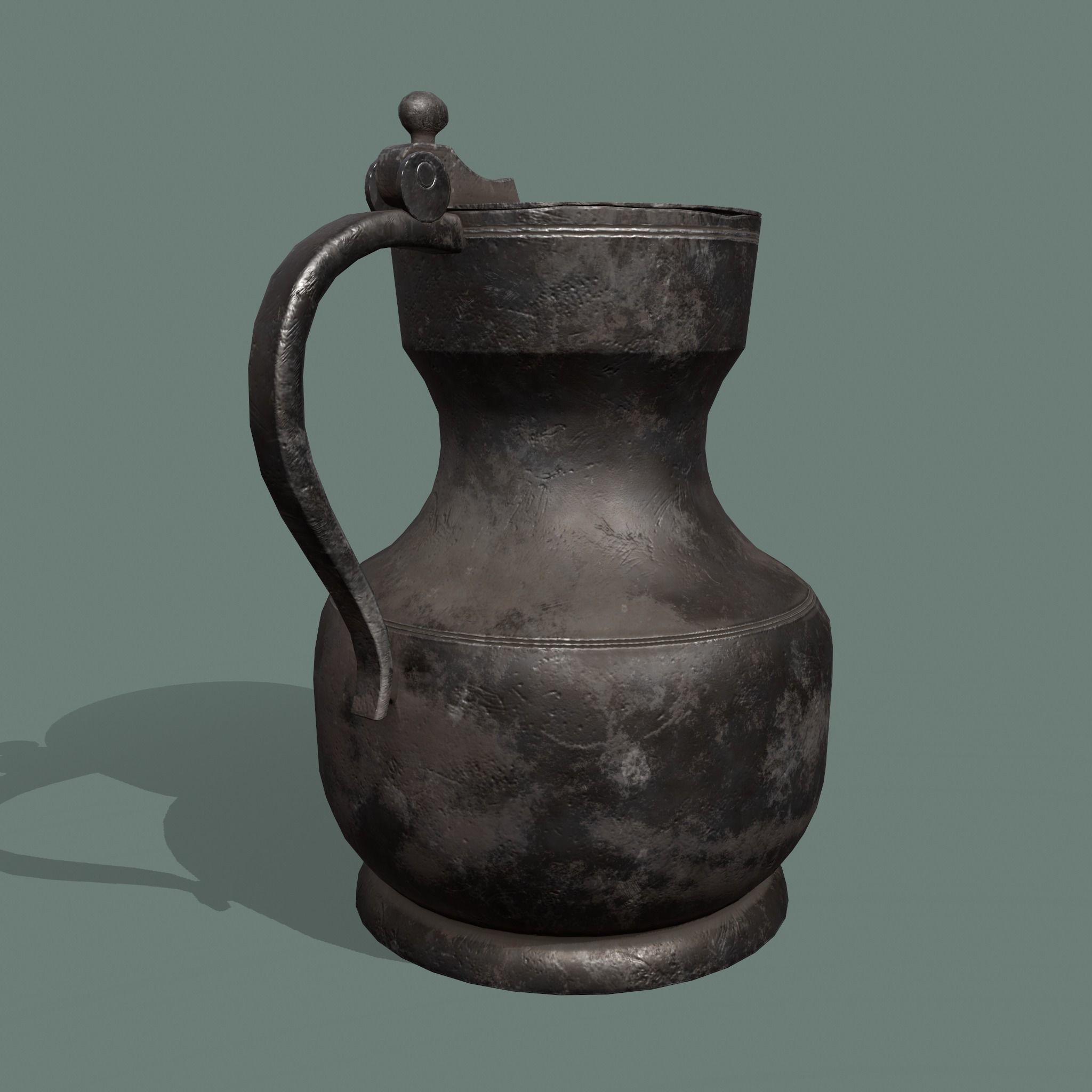 Pewter Jug Low-poly 3D model_8