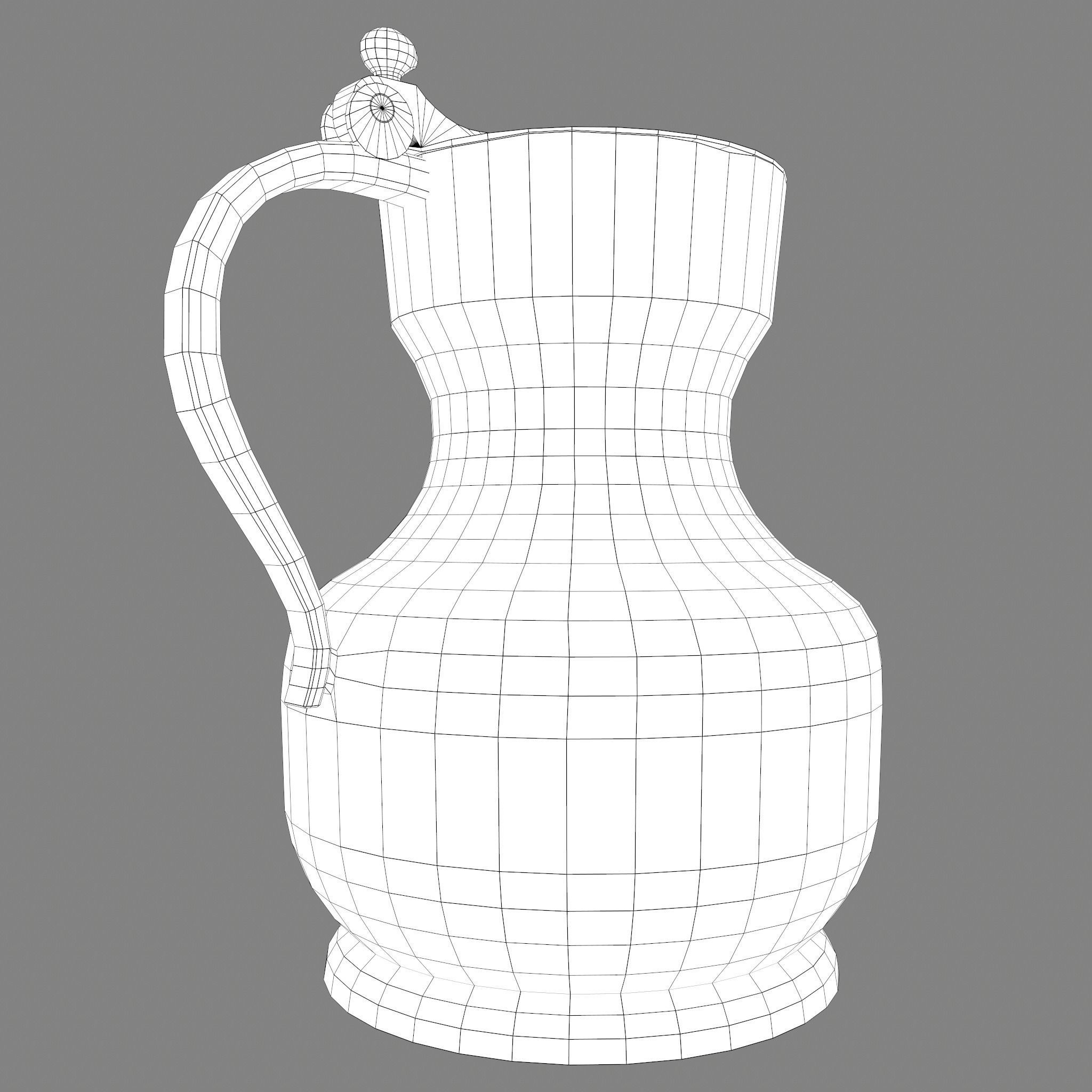 Pewter Jug Low-poly 3D model_29