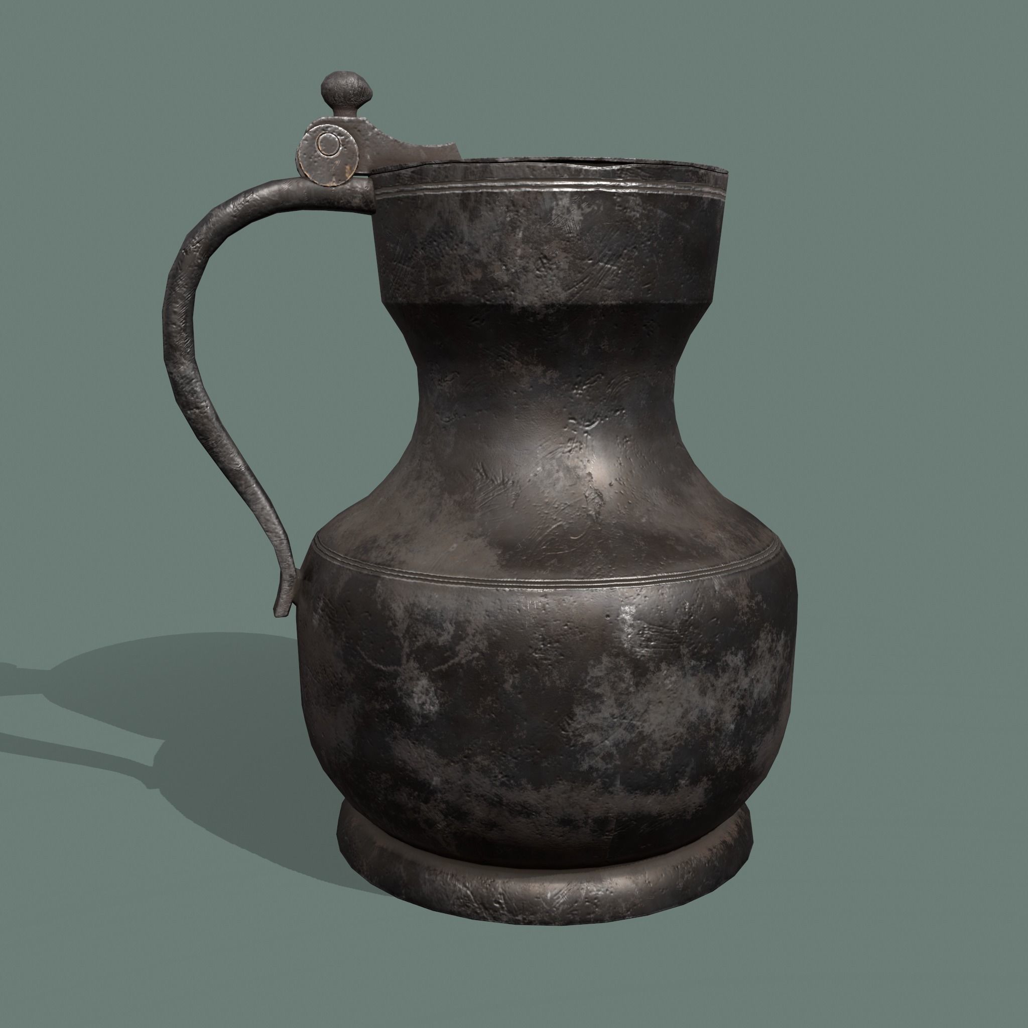 Pewter Jug Low-poly 3D model_7