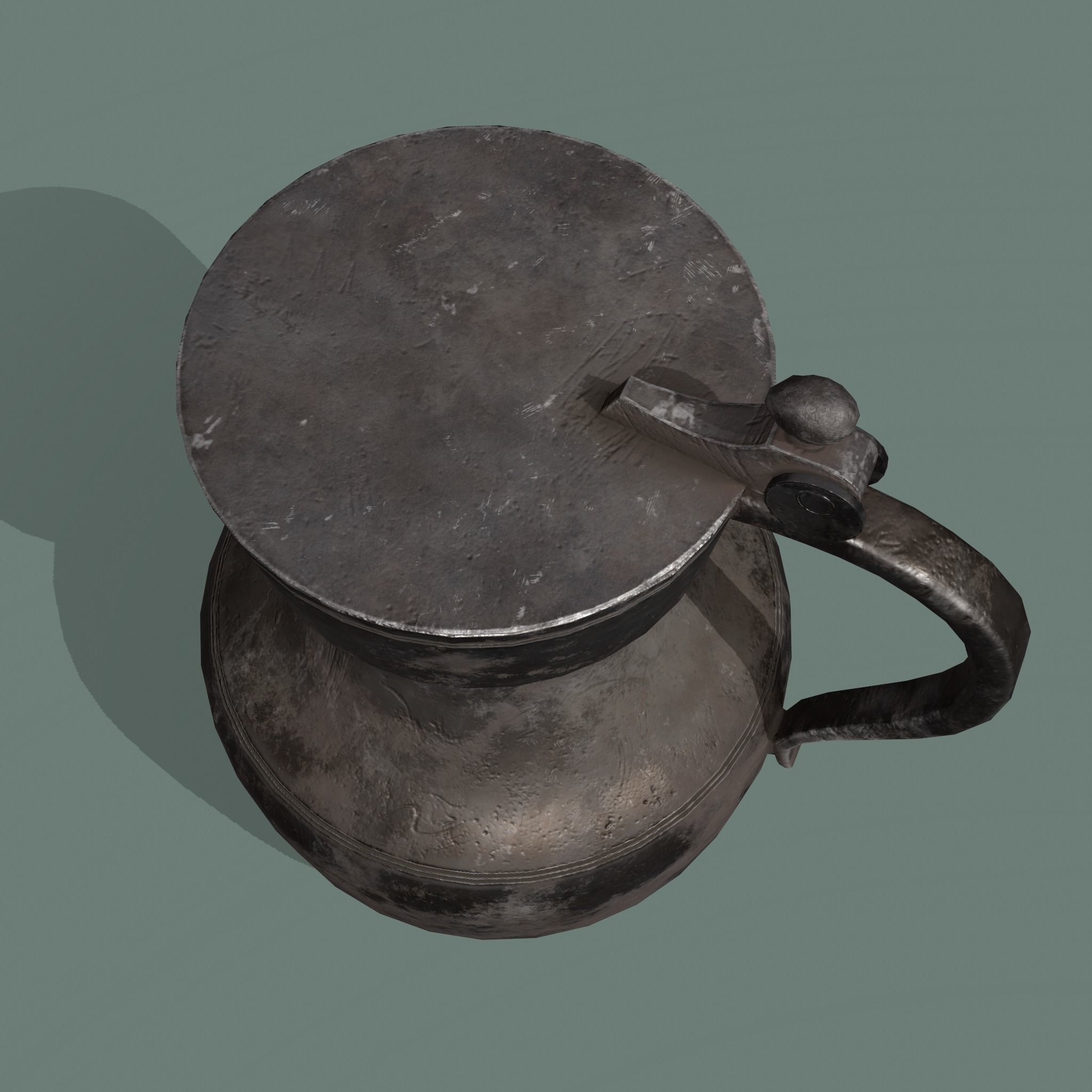 Pewter Jug Low-poly 3D model_15