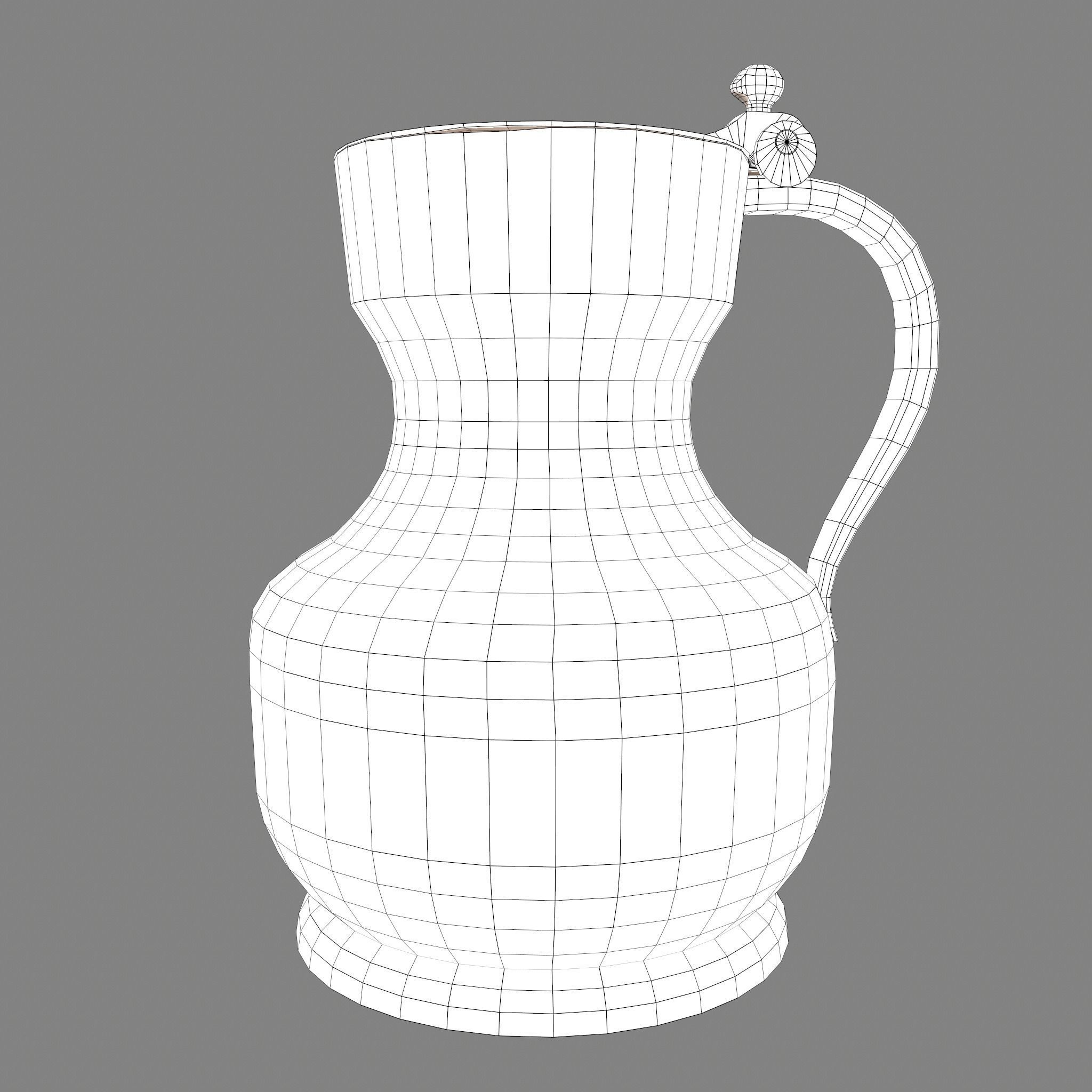 Pewter Jug Low-poly 3D model_22