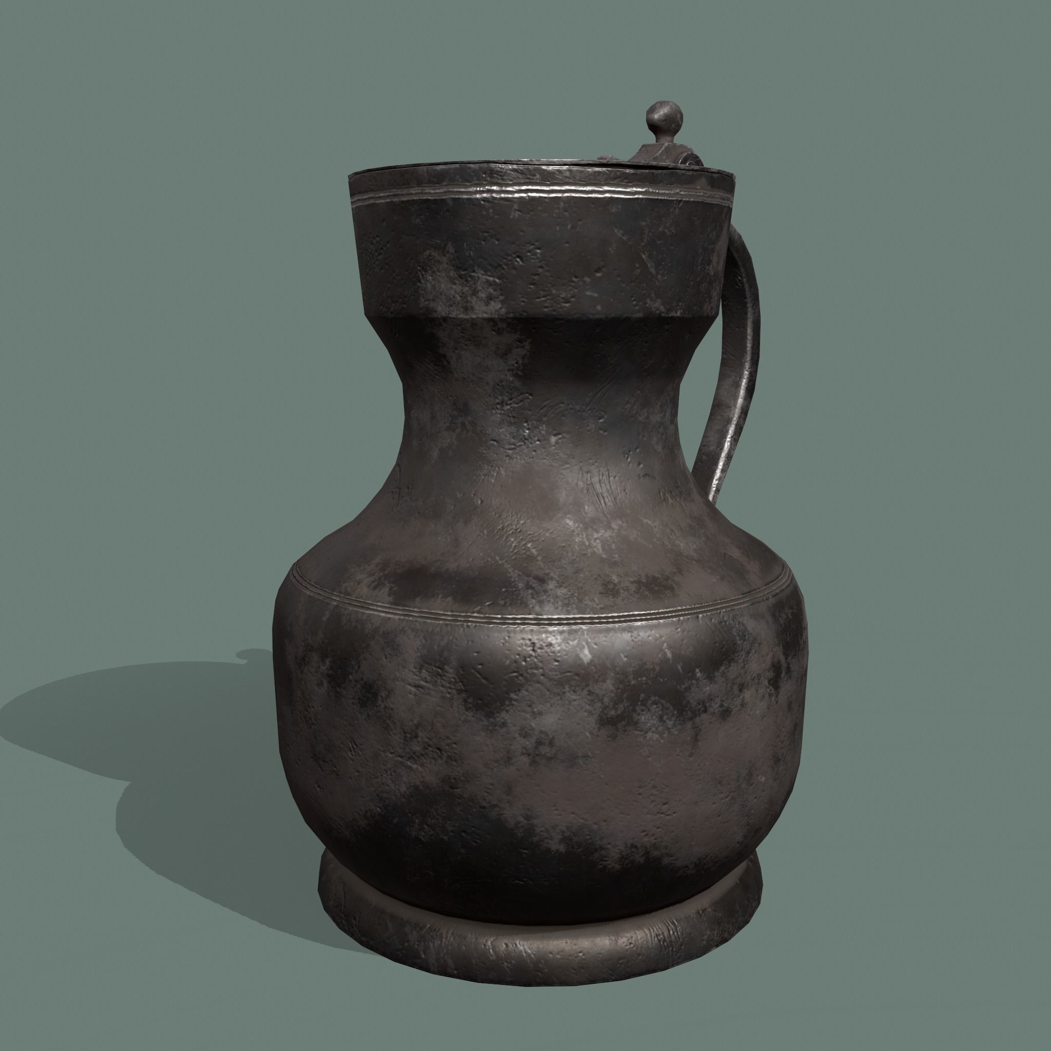 Pewter Jug Low-poly 3D model_3